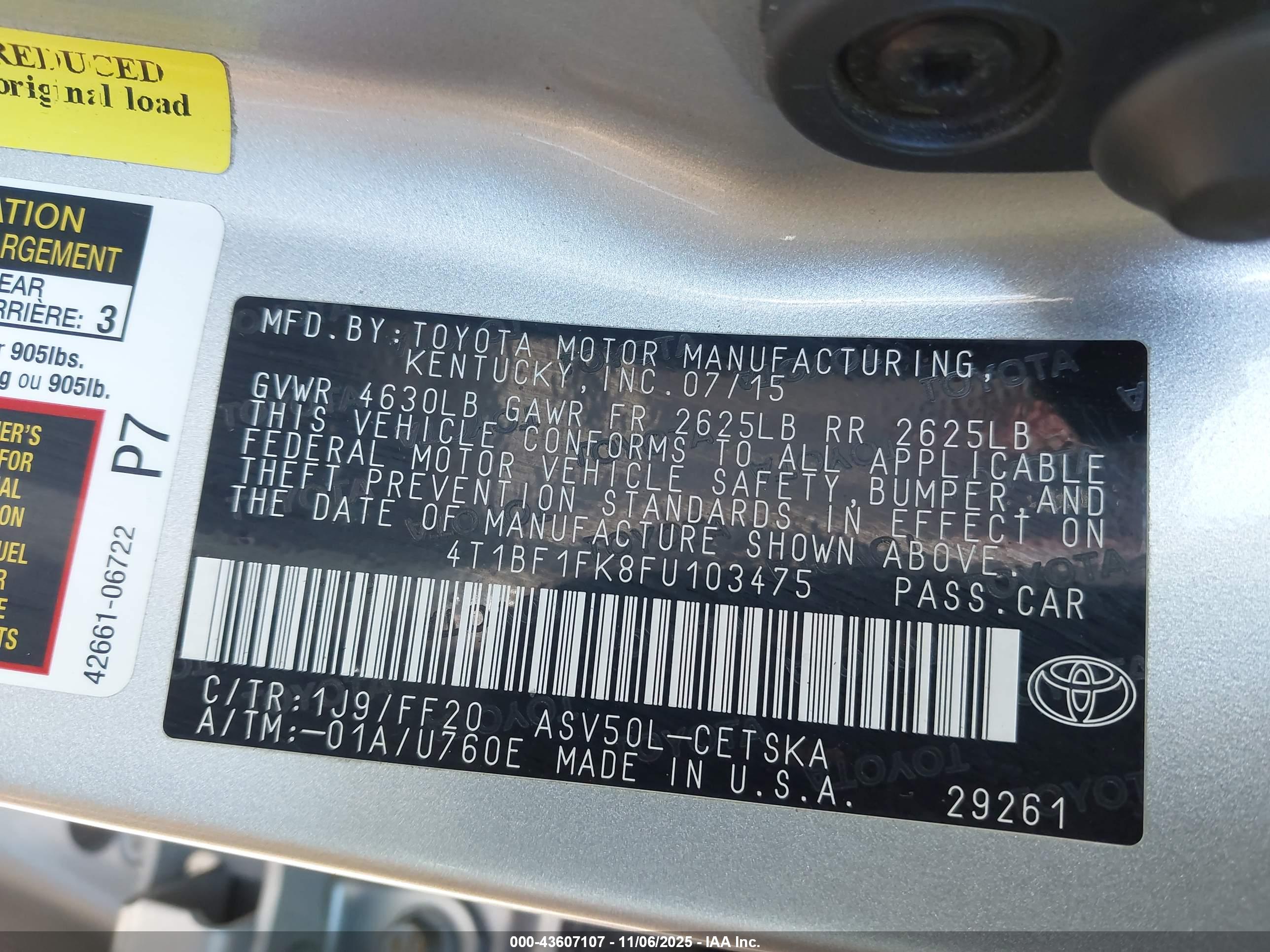 TOYOTA CAMRY image 9