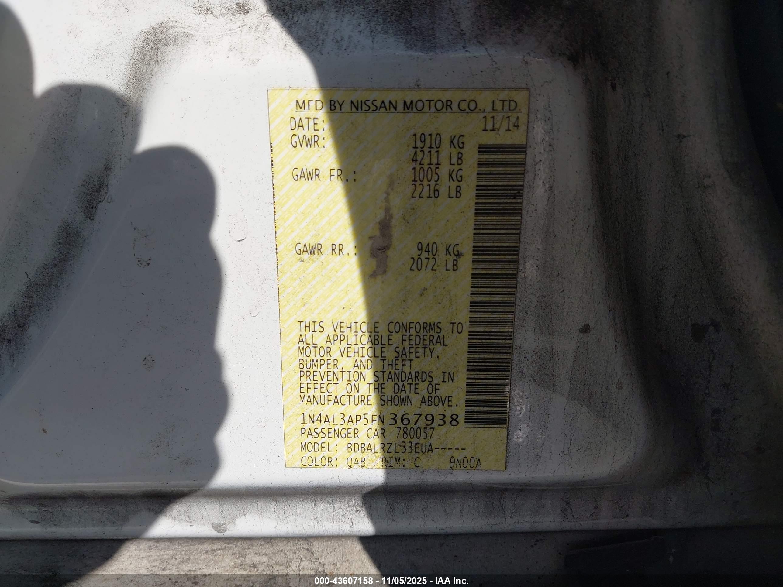 NISSAN ALTIMA image 9