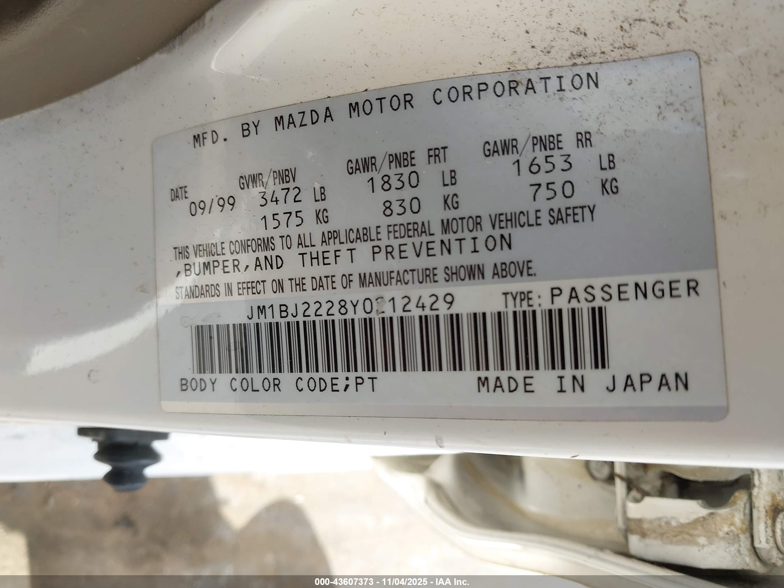 MAZDA PROTEGE image 9
