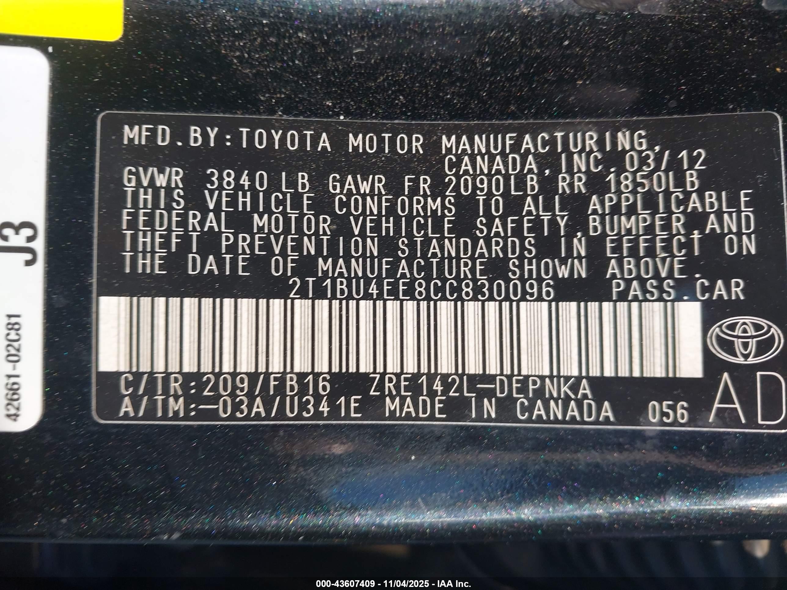 TOYOTA COROLLA image 9