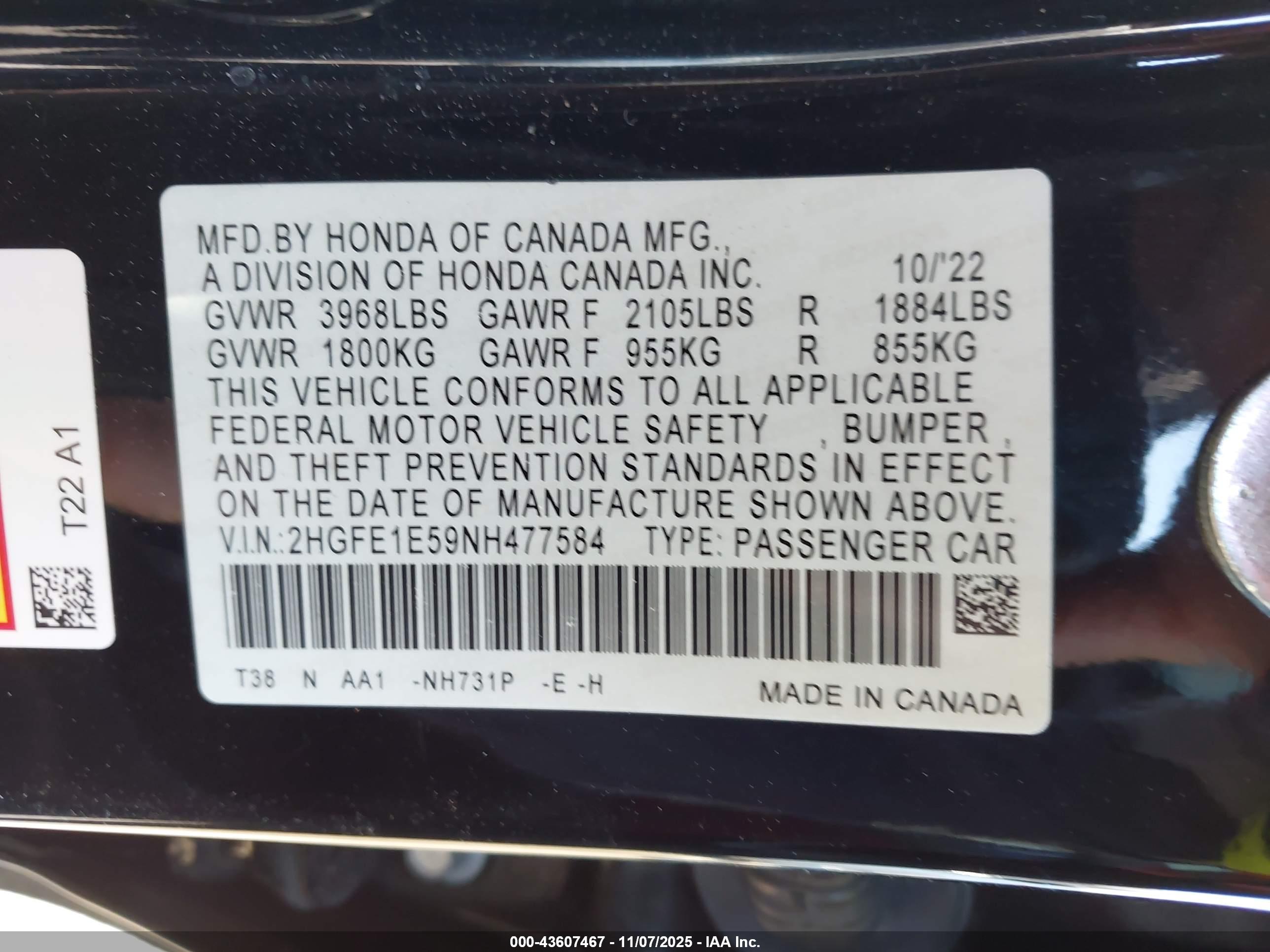 HONDA CIVIC image 9