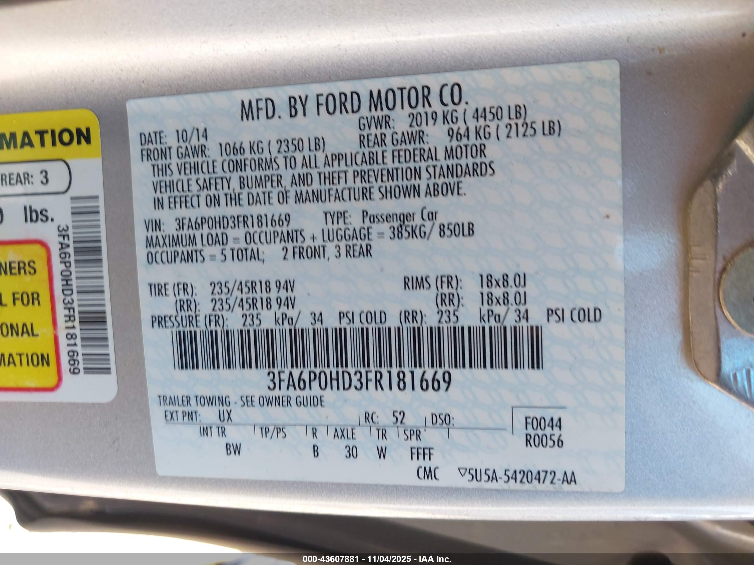 FORD FUSION image 9