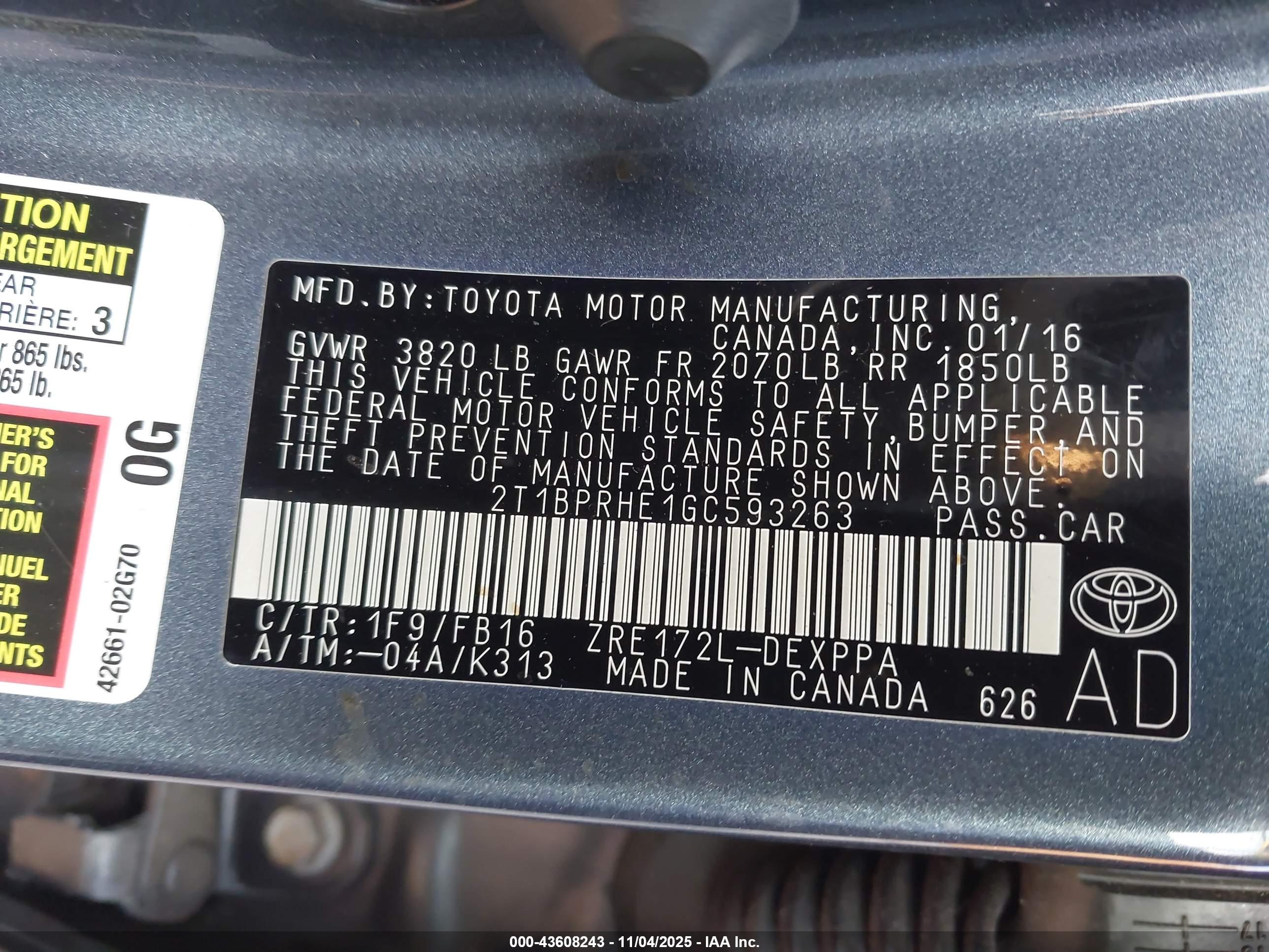 TOYOTA COROLLA image 9