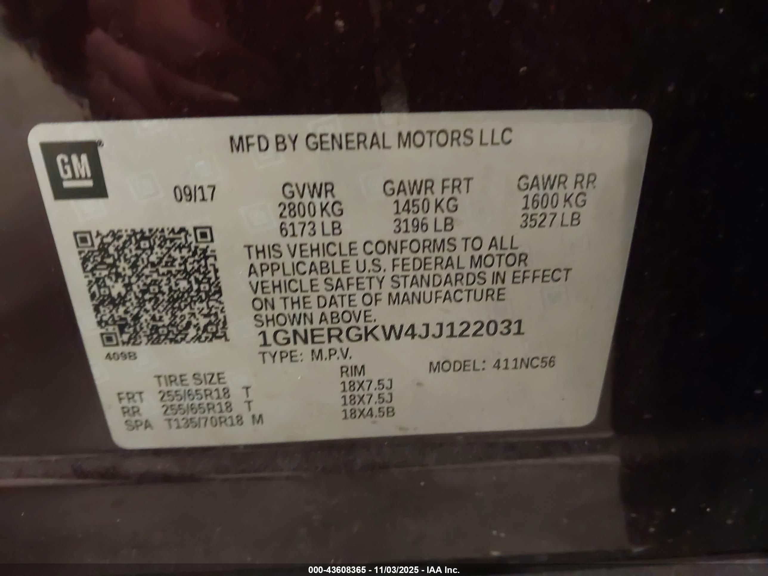 CHEVROLET TRAVERSE image 9