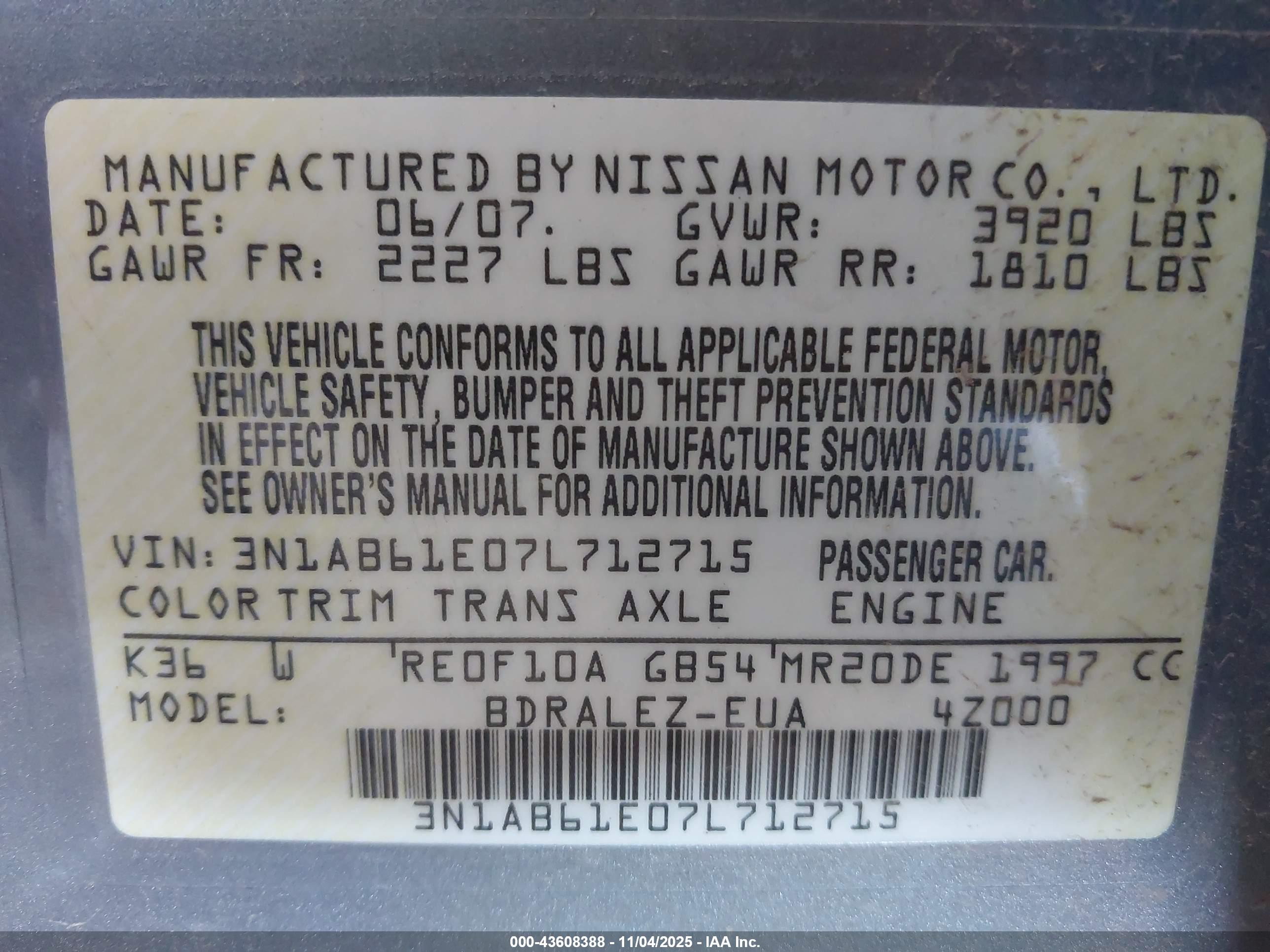 NISSAN SENTRA image 9