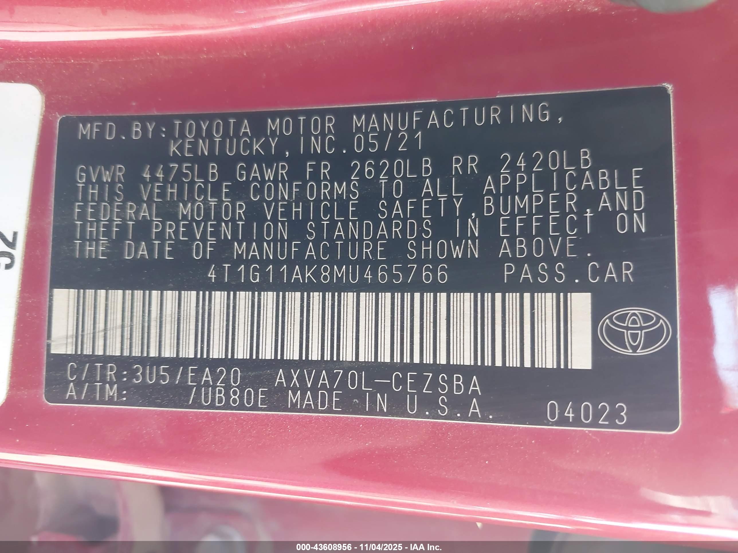 TOYOTA CAMRY image 9