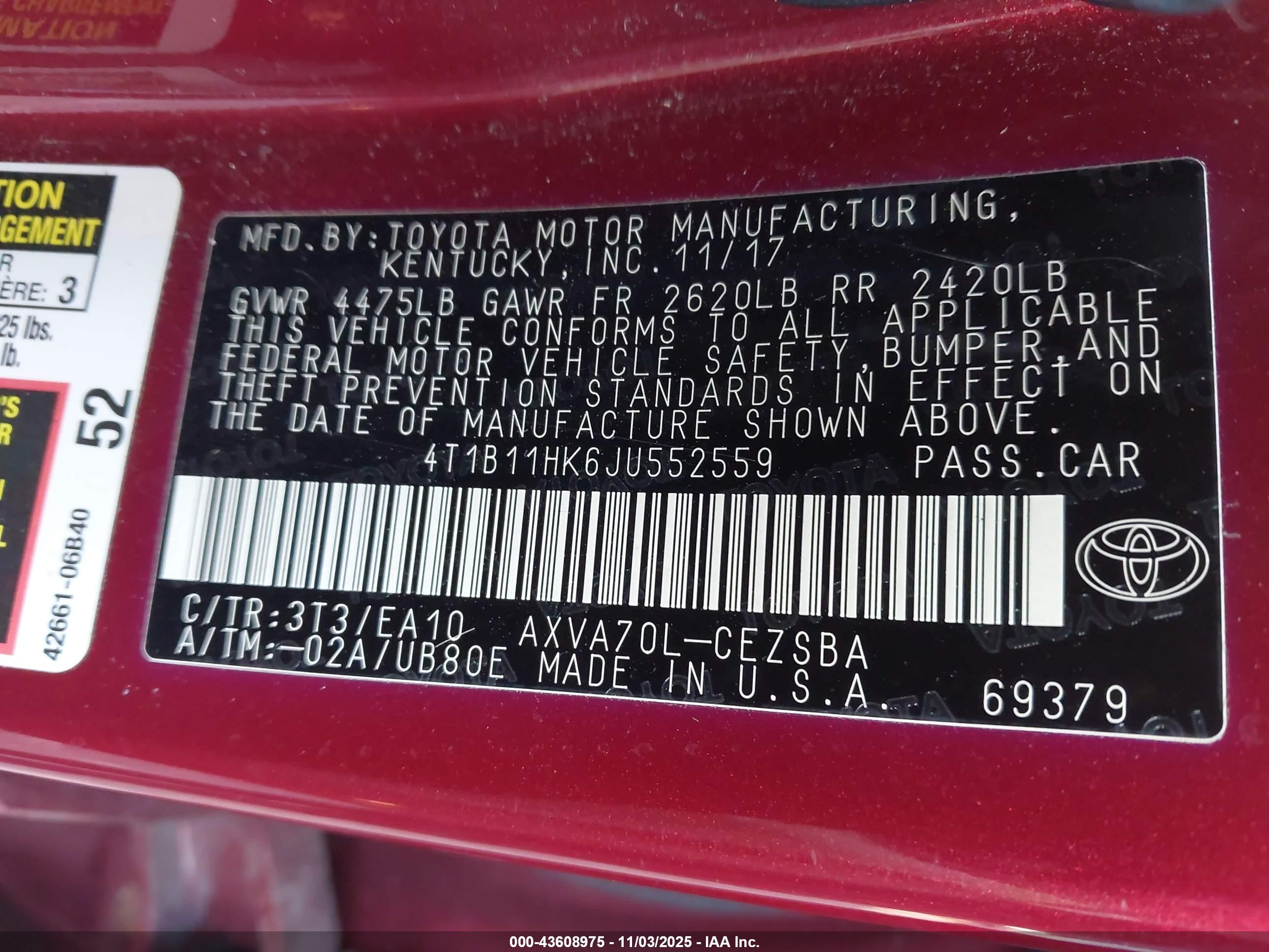 TOYOTA CAMRY image 9