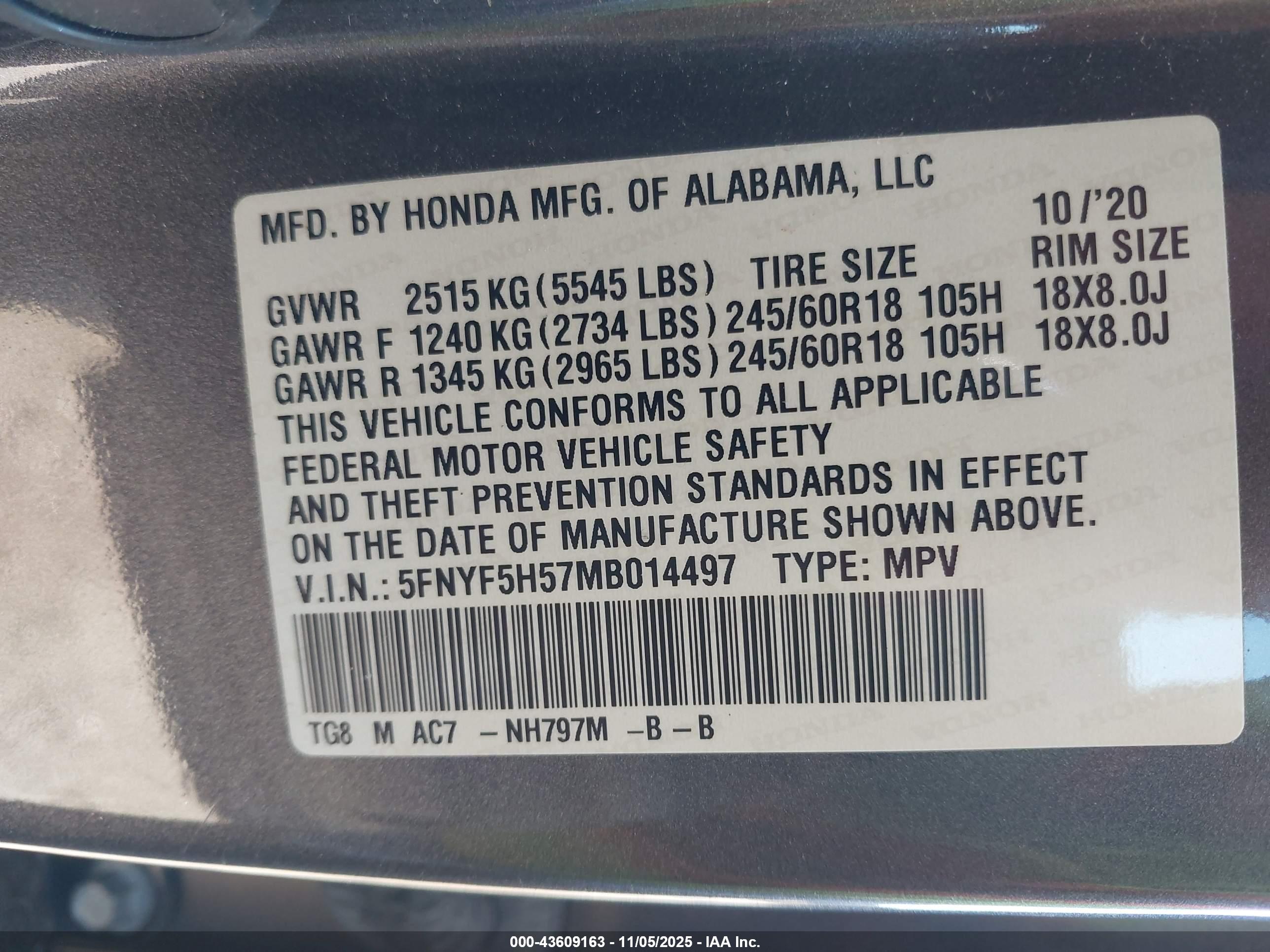 HONDA PILOT image 9
