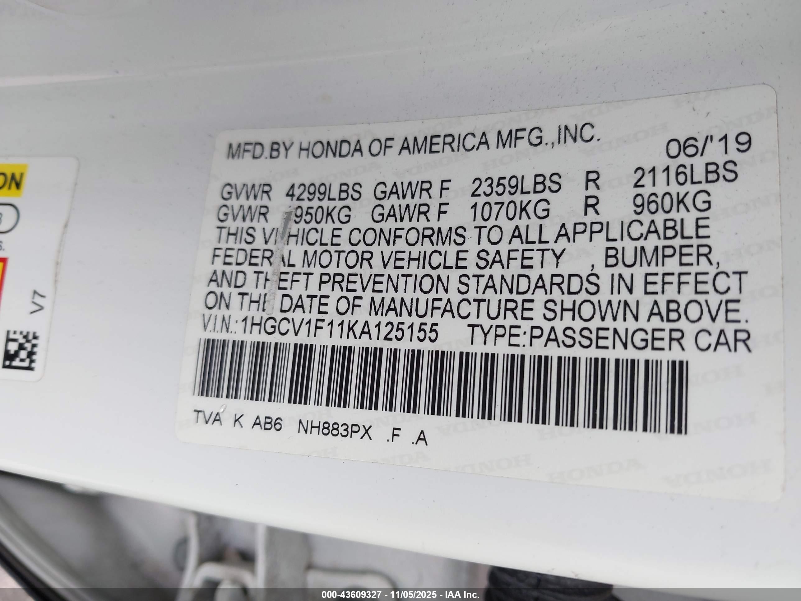 HONDA ACCORD image 9