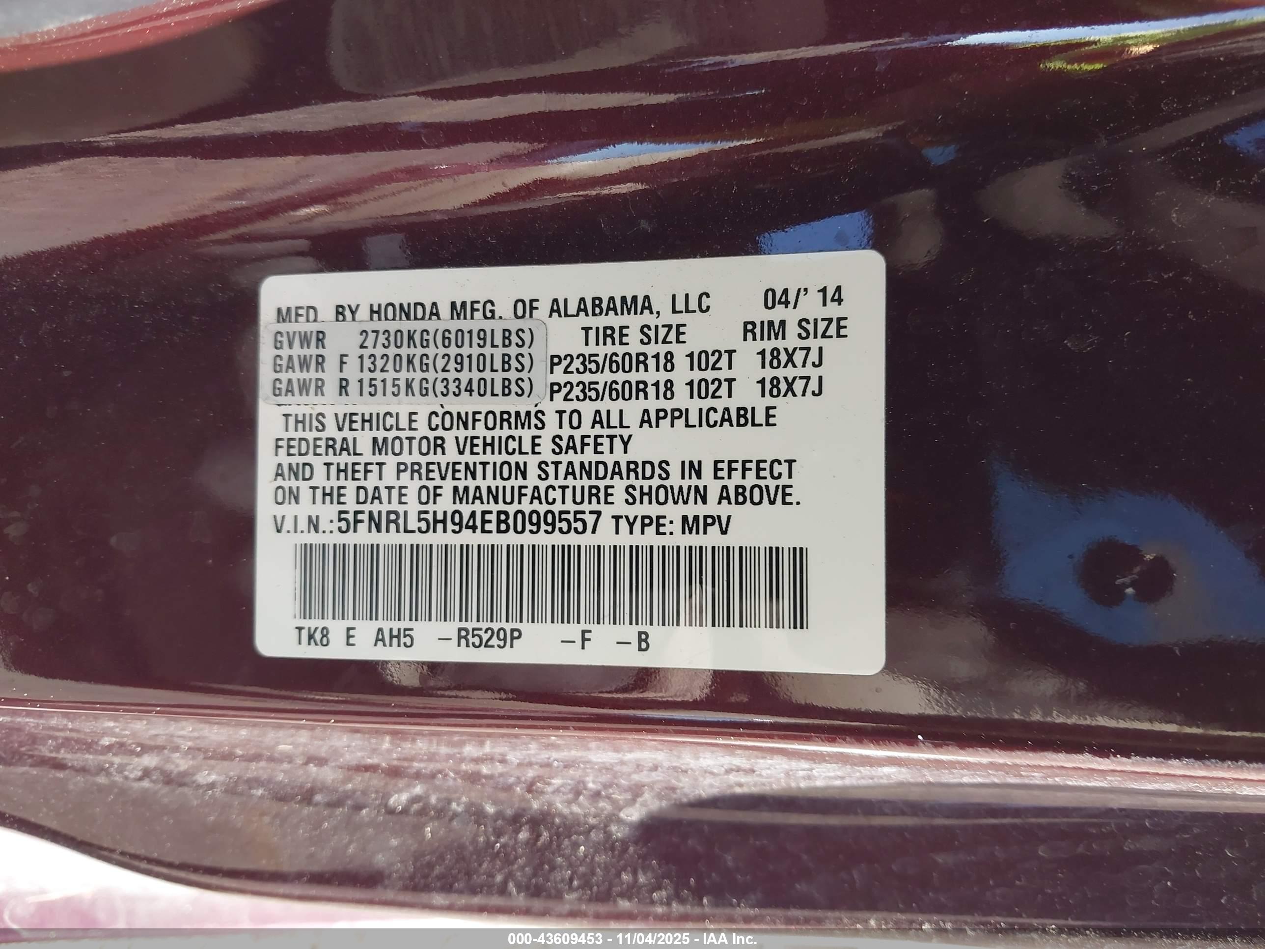 HONDA ODYSSEY image 9