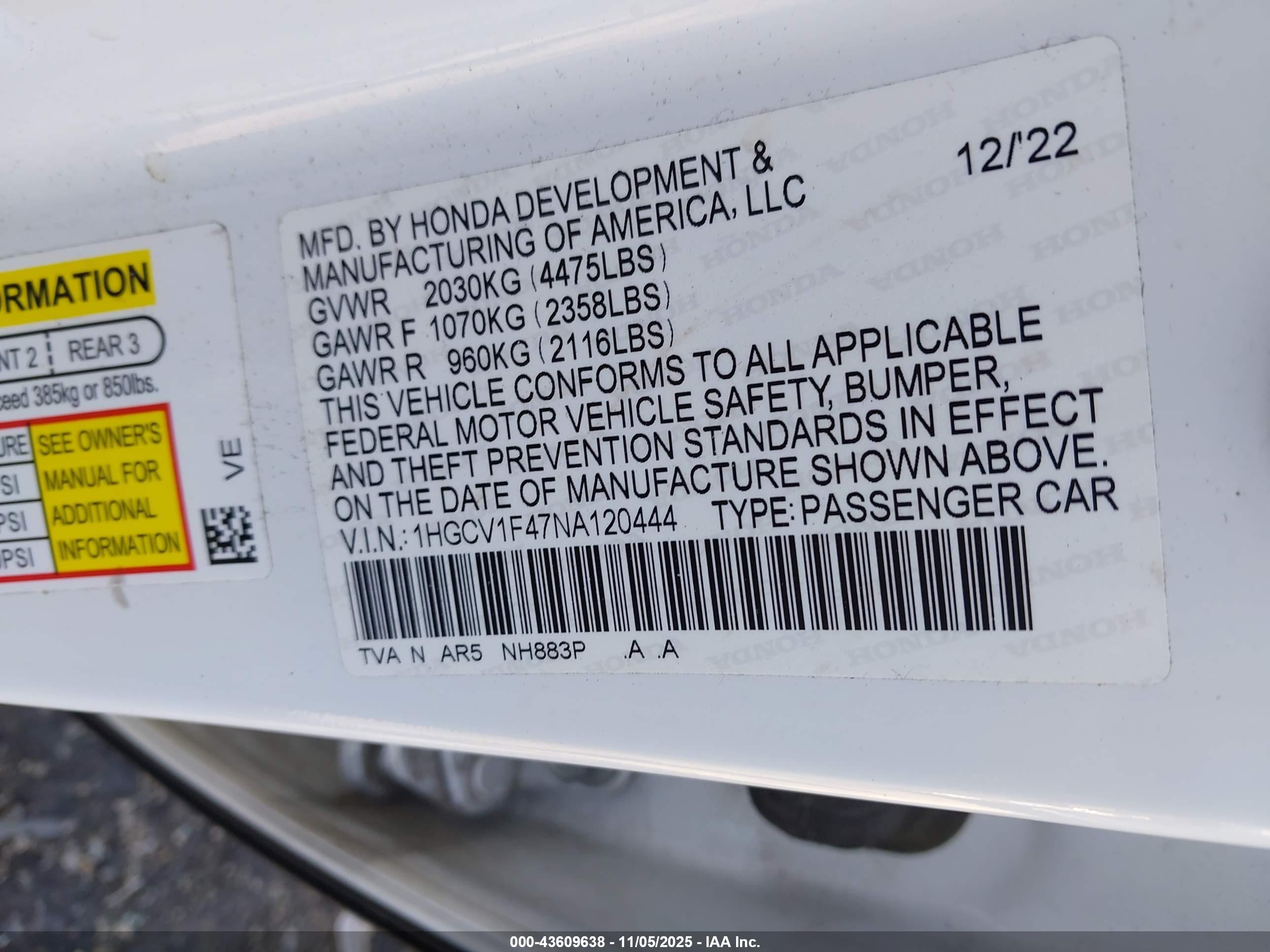 HONDA ACCORD image 9