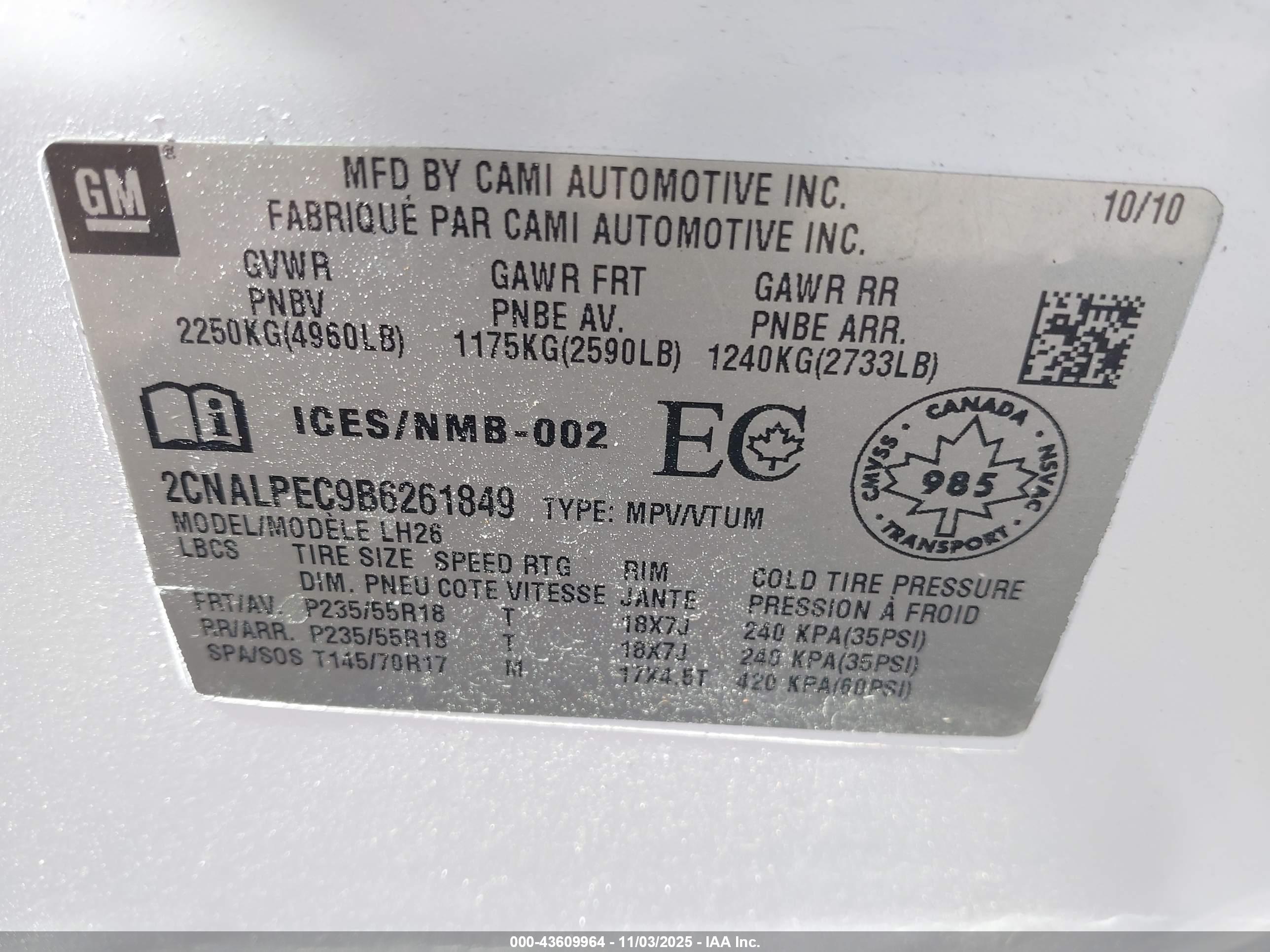 CHEVROLET EQUINOX image 9
