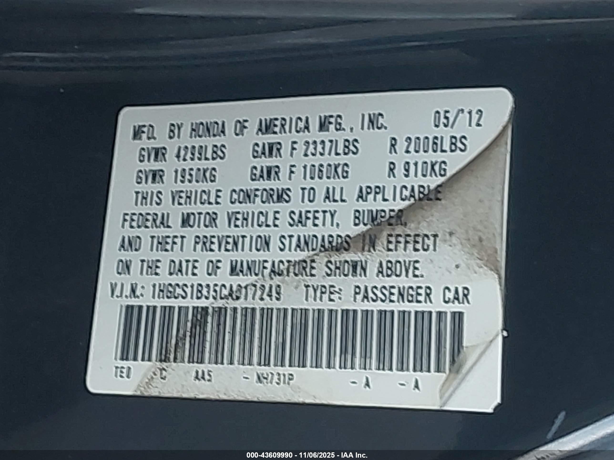 HONDA ACCORD image 9