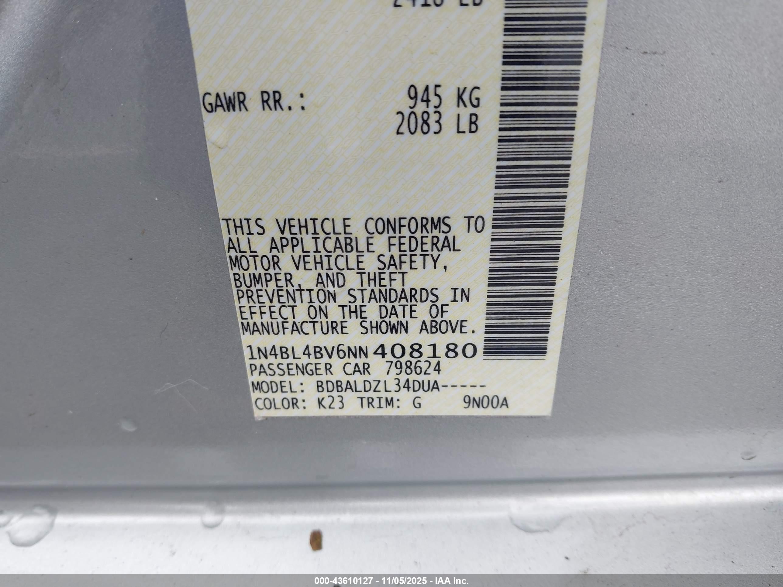 NISSAN ALTIMA image 9