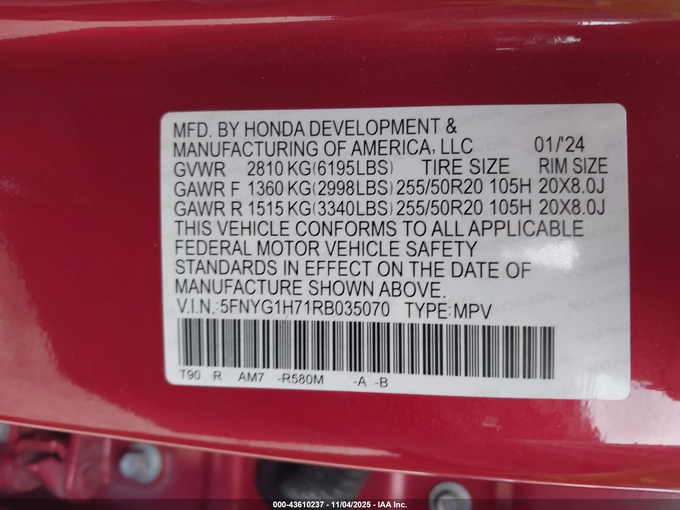 HONDA PILOT image 9