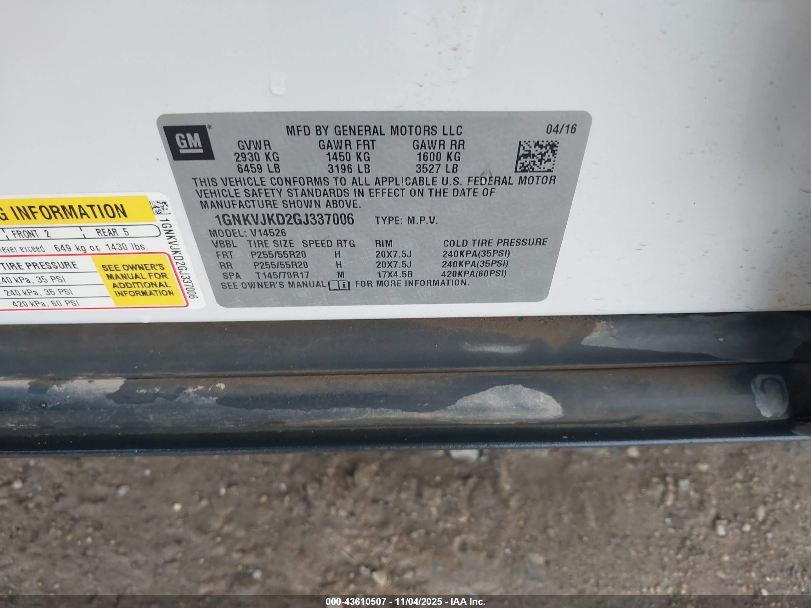 CHEVROLET TRAVERSE image 9
