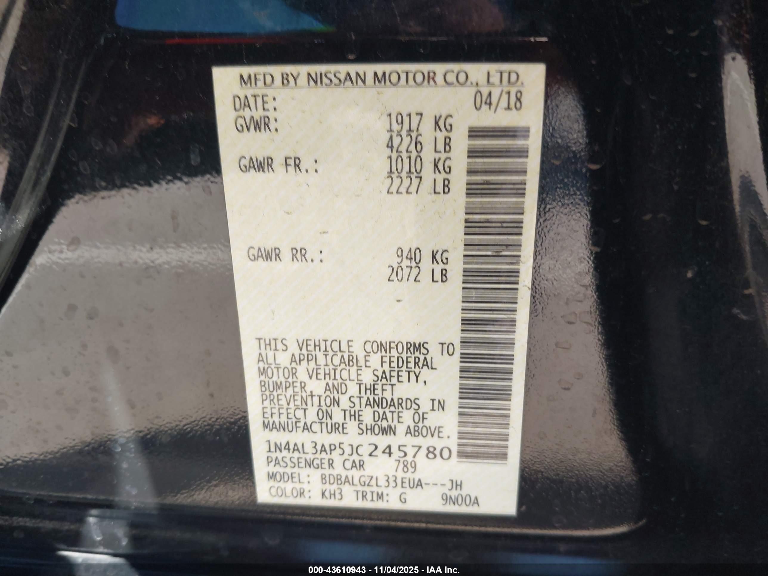 NISSAN ALTIMA image 9