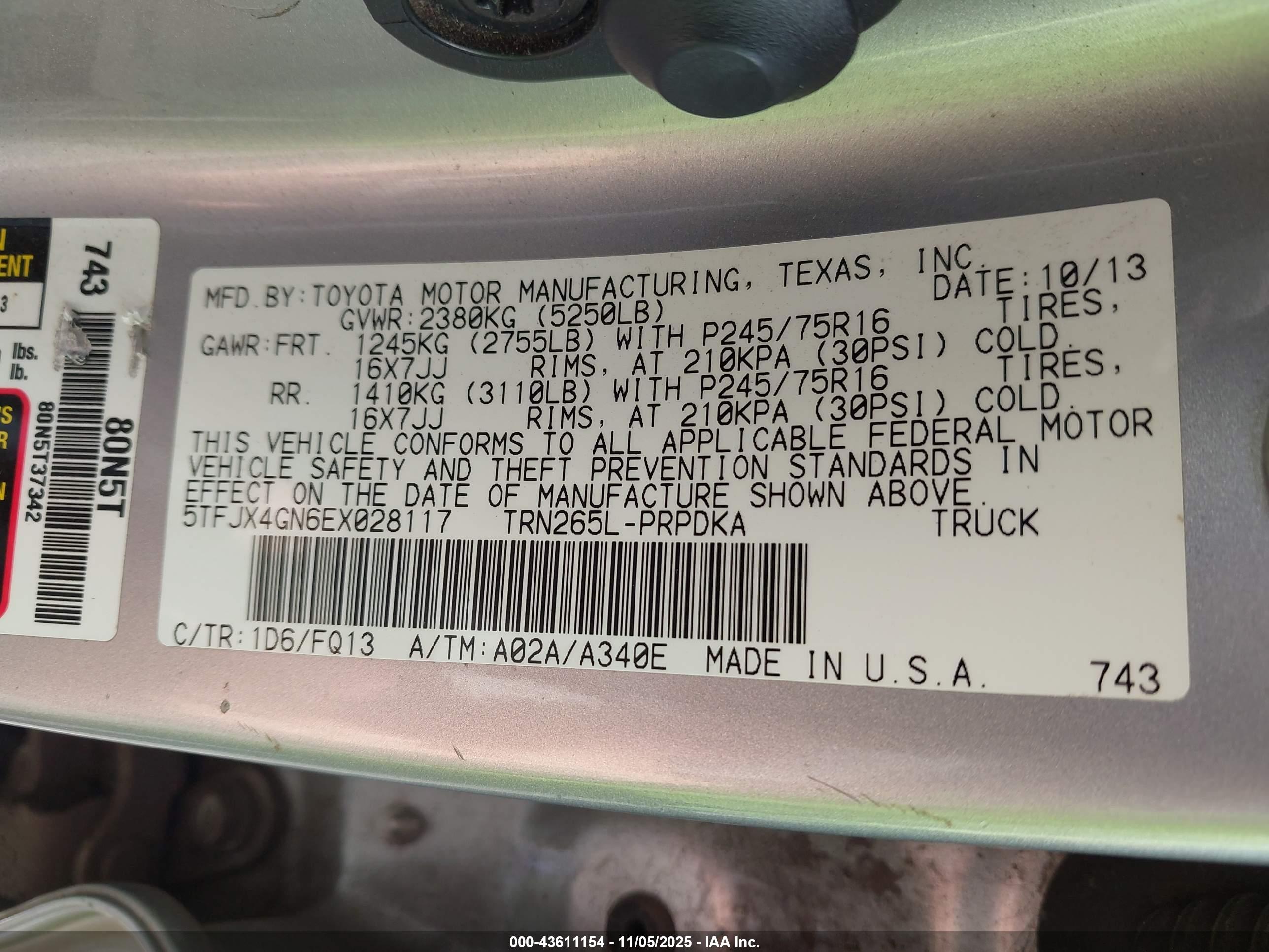 TOYOTA TACOMA image 9