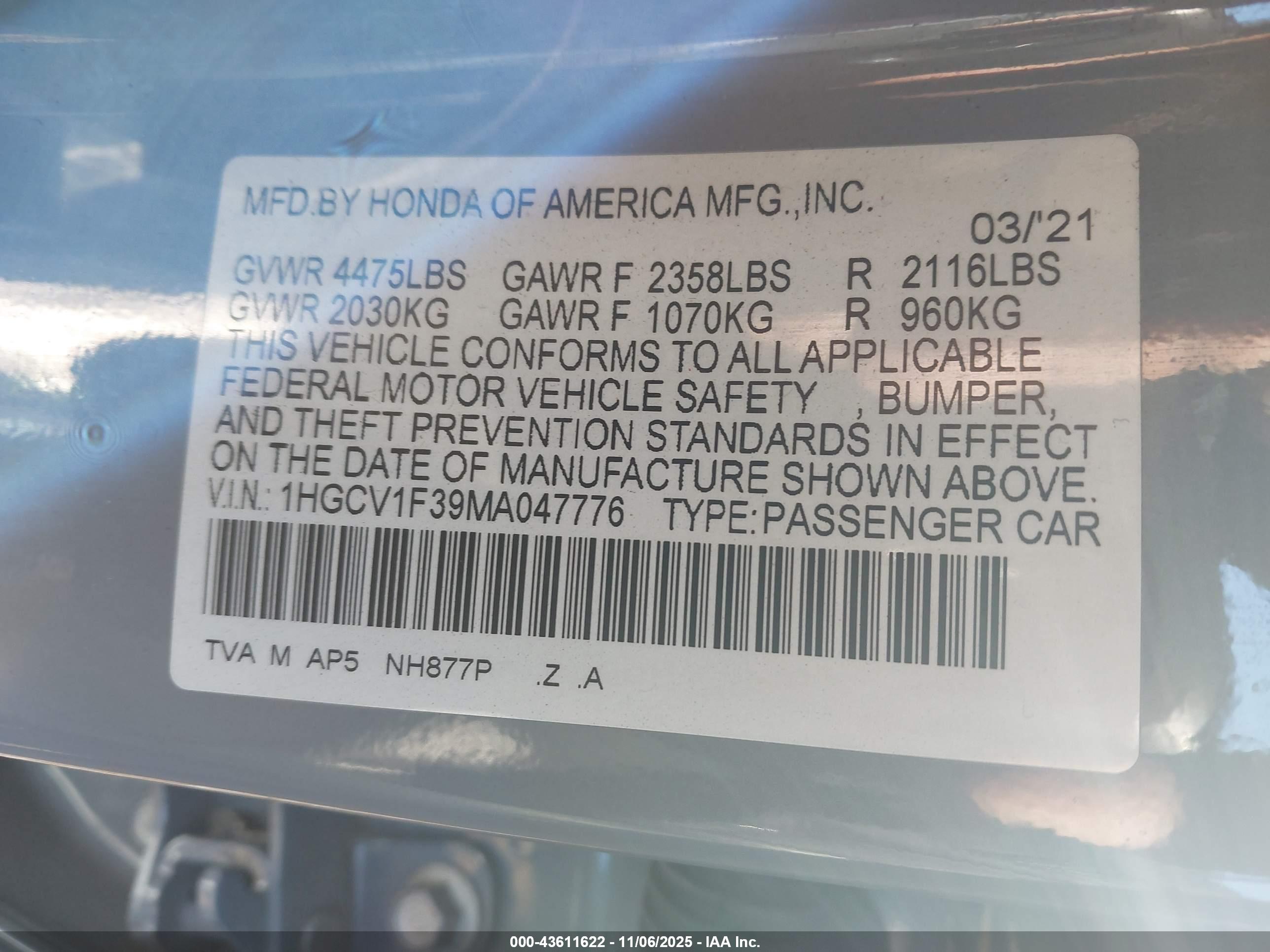 HONDA ACCORD image 9