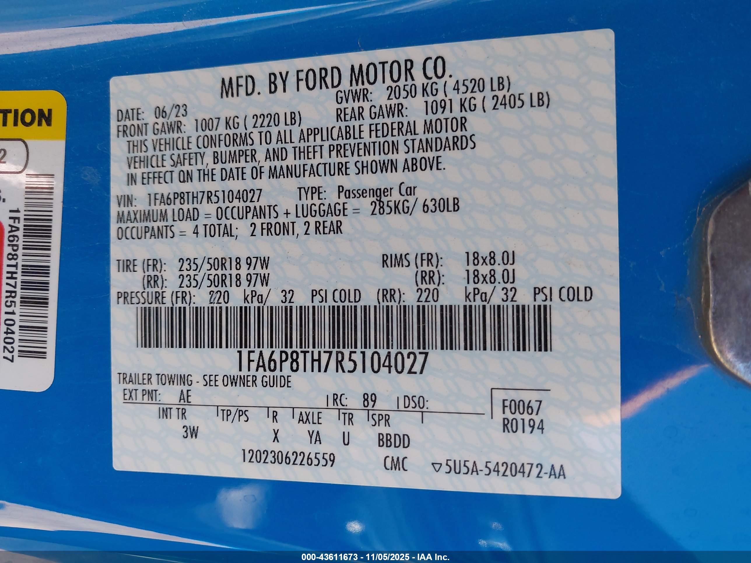 FORD MUSTANG image 9