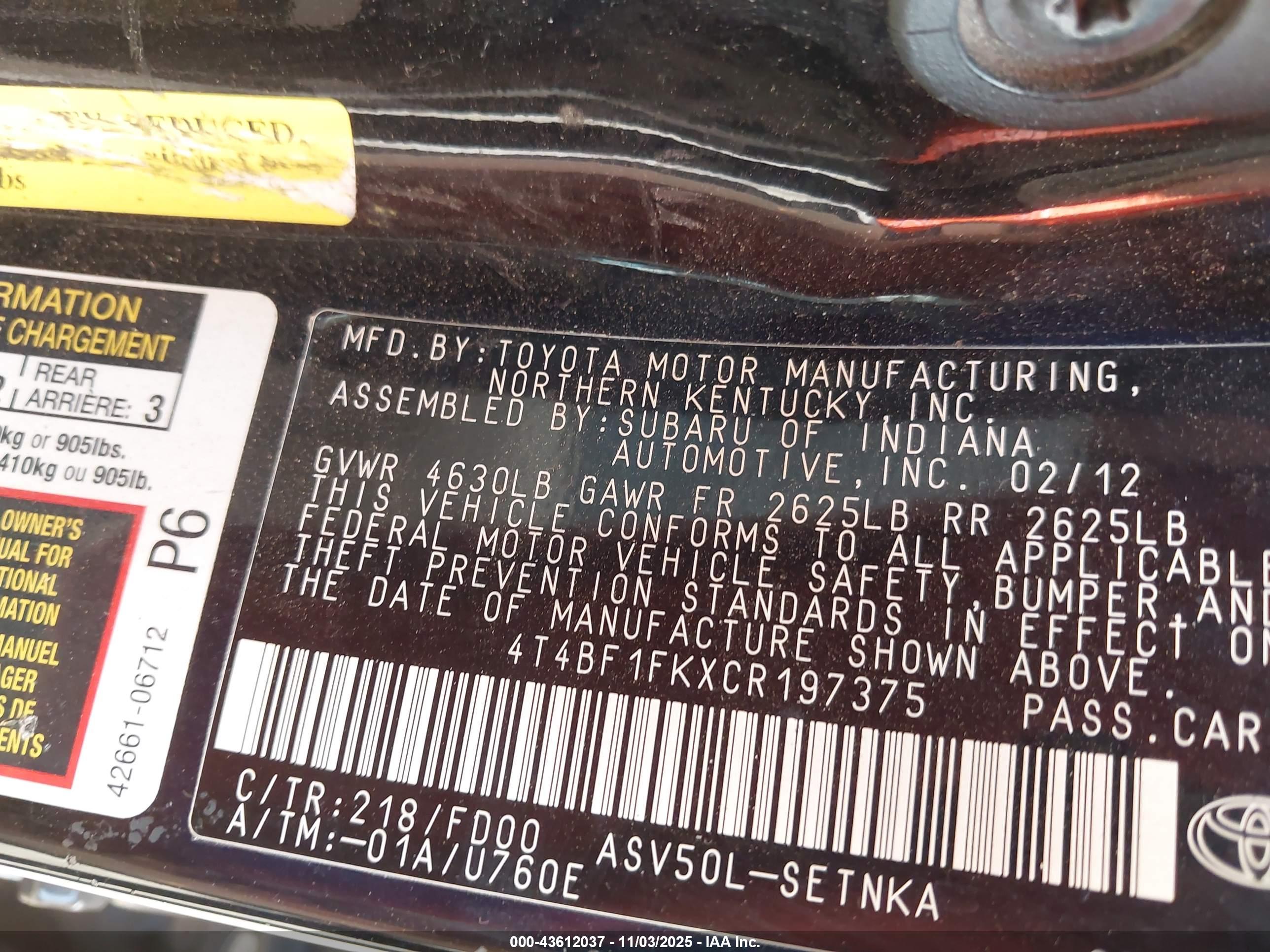 TOYOTA CAMRY image 9