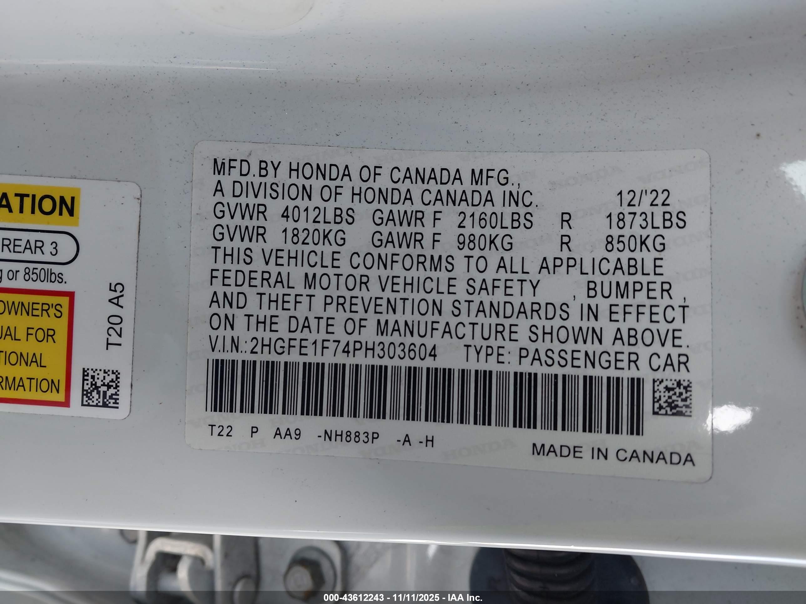 HONDA CIVIC image 9
