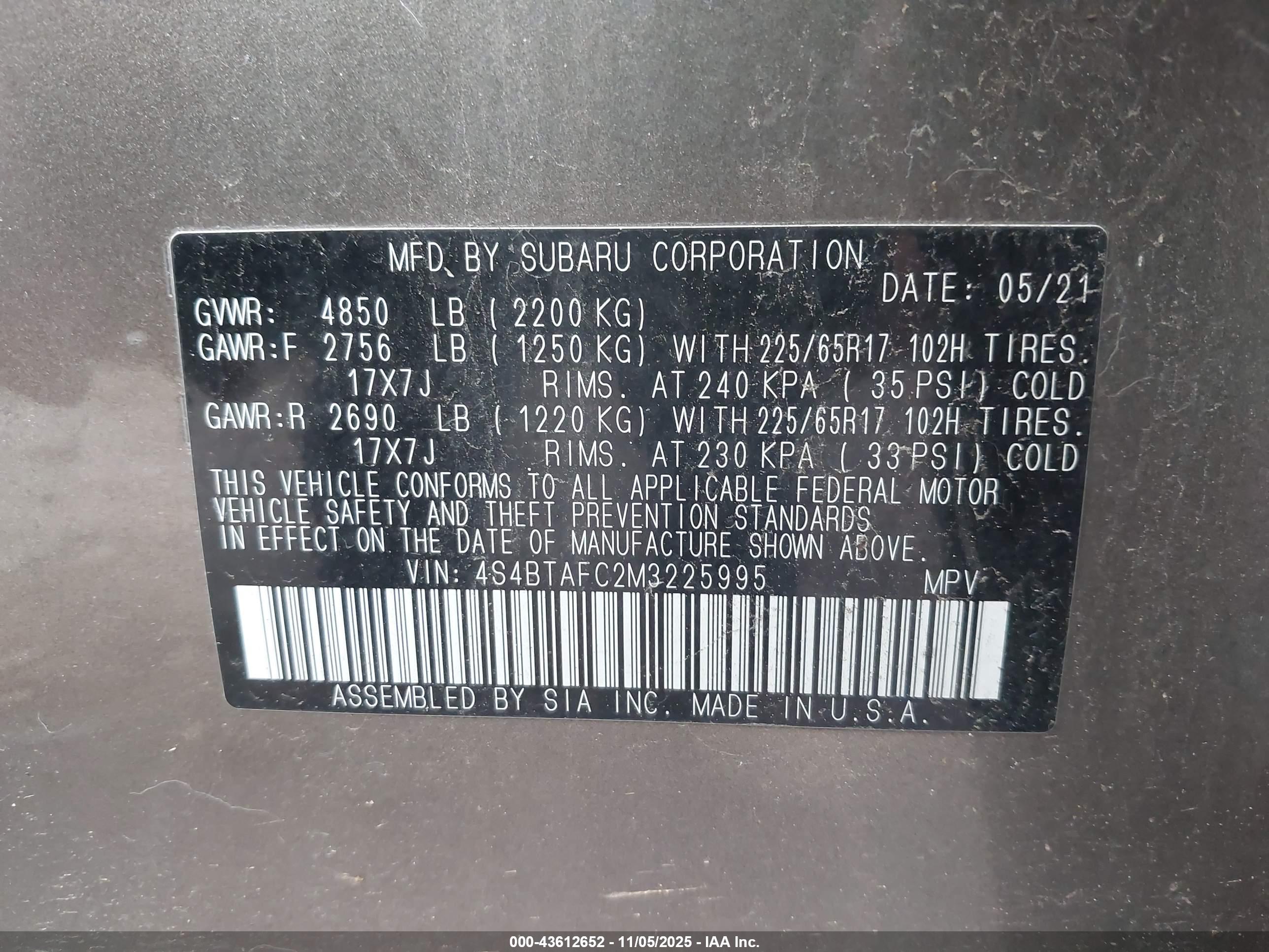 SUBARU OUTBACK image 9