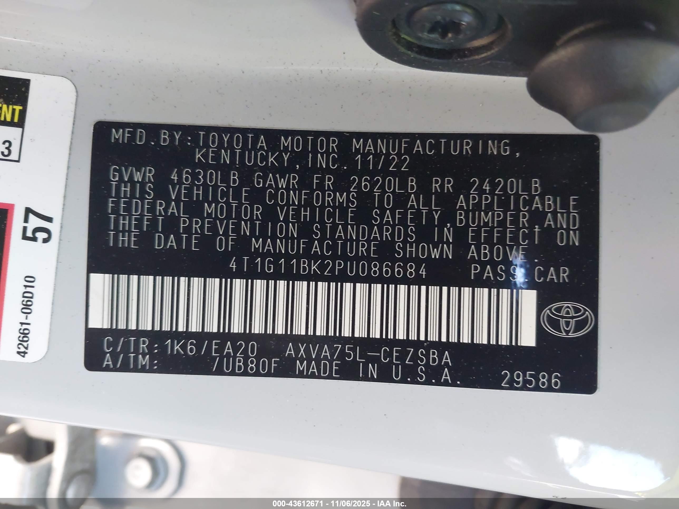 TOYOTA CAMRY image 9