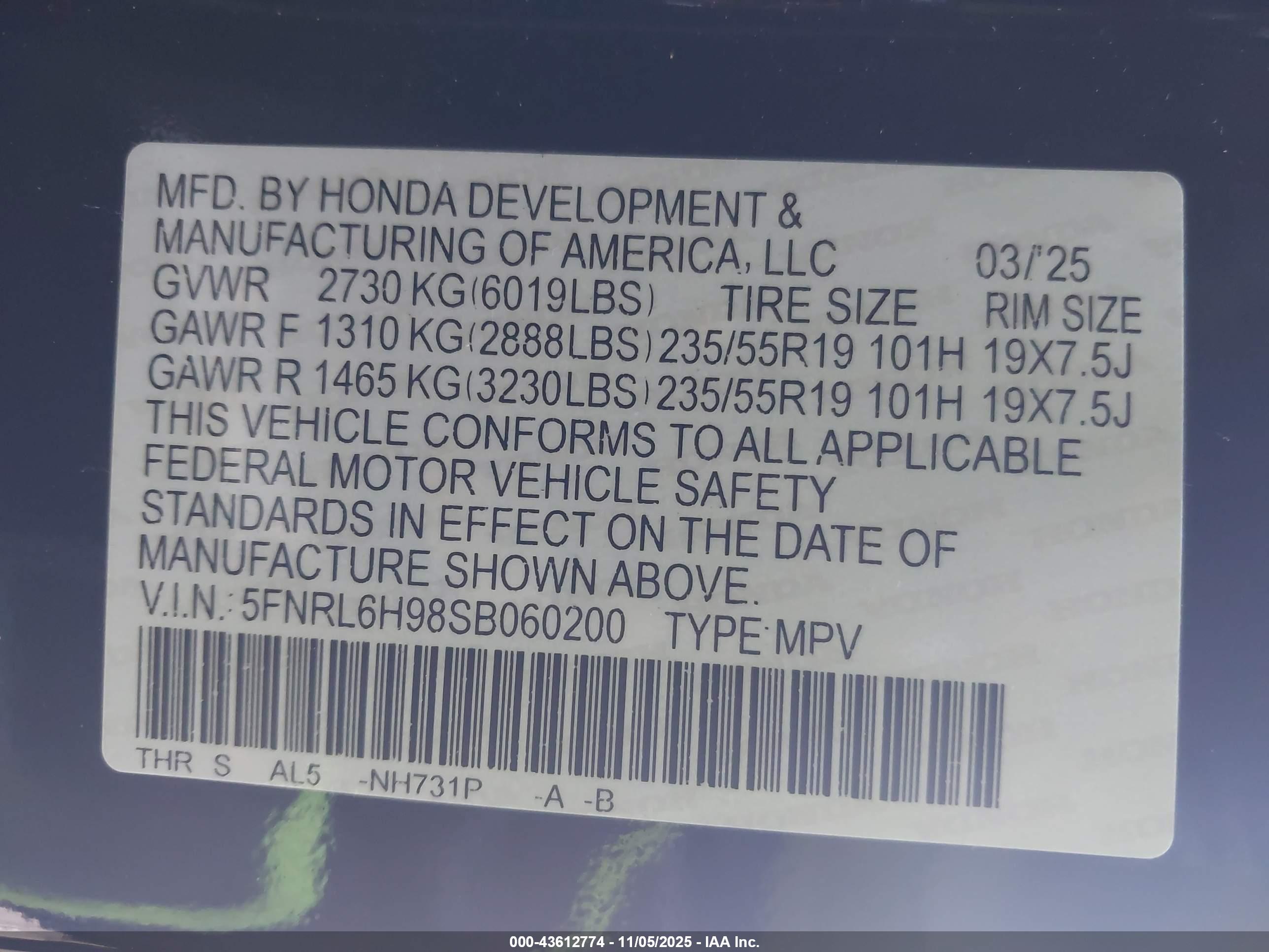 HONDA ODYSSEY image 9