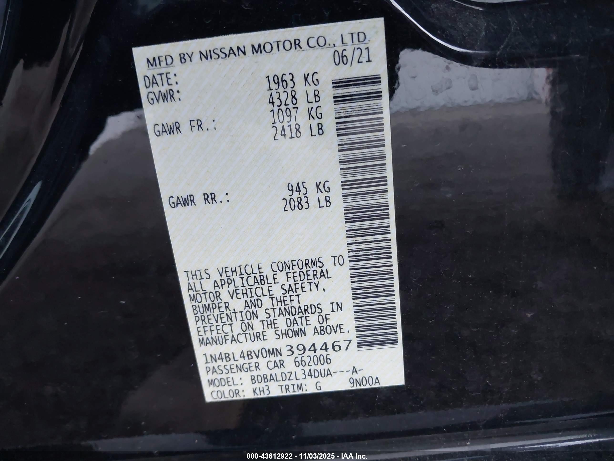 NISSAN ALTIMA image 9