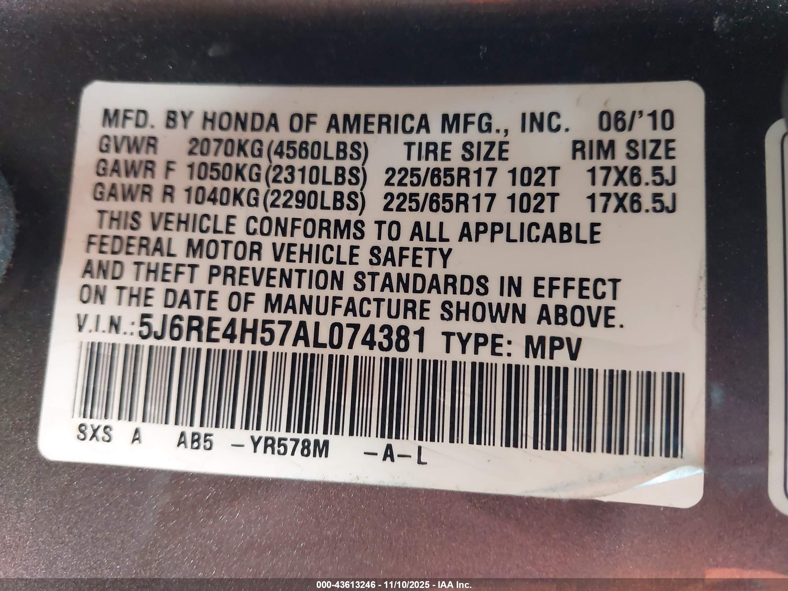 HONDA CR-V image 9