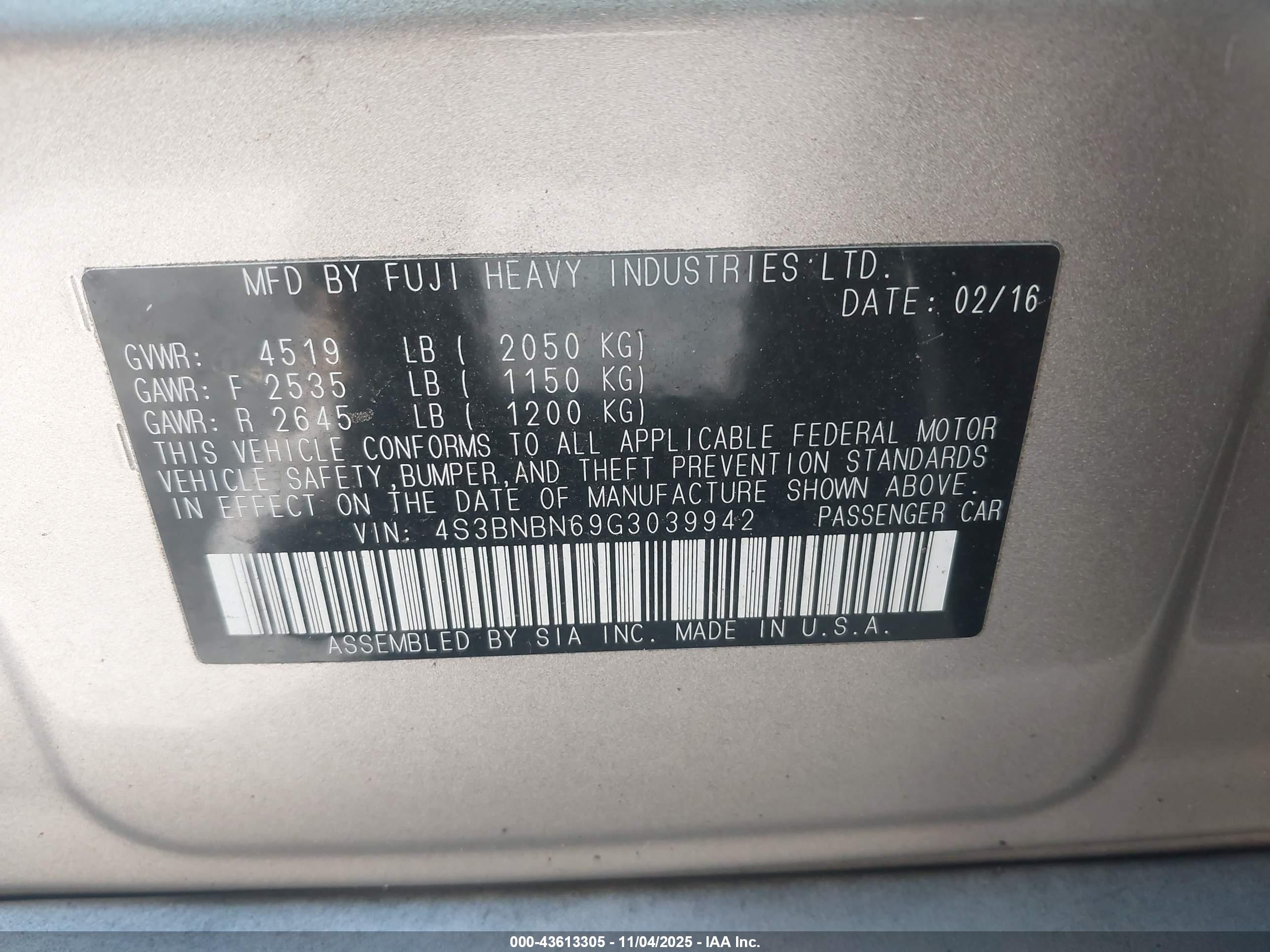 SUBARU LEGACY image 9