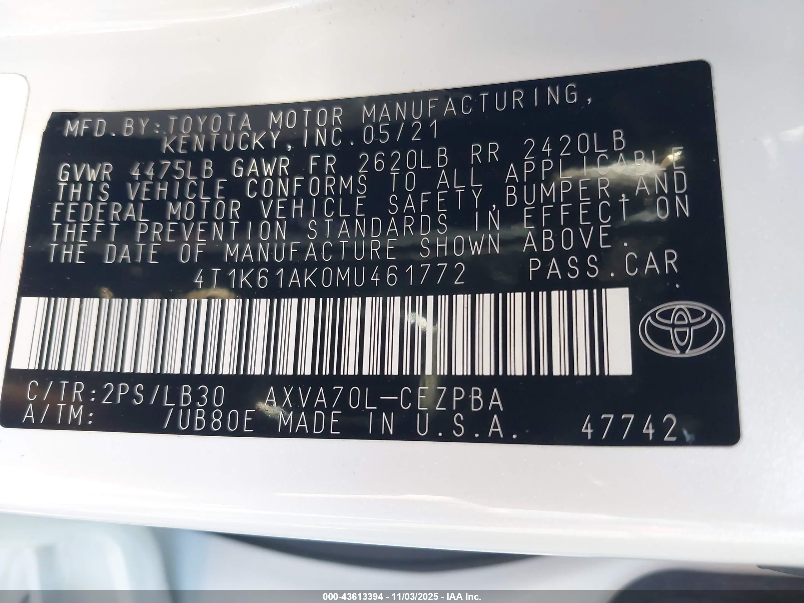TOYOTA CAMRY image 9