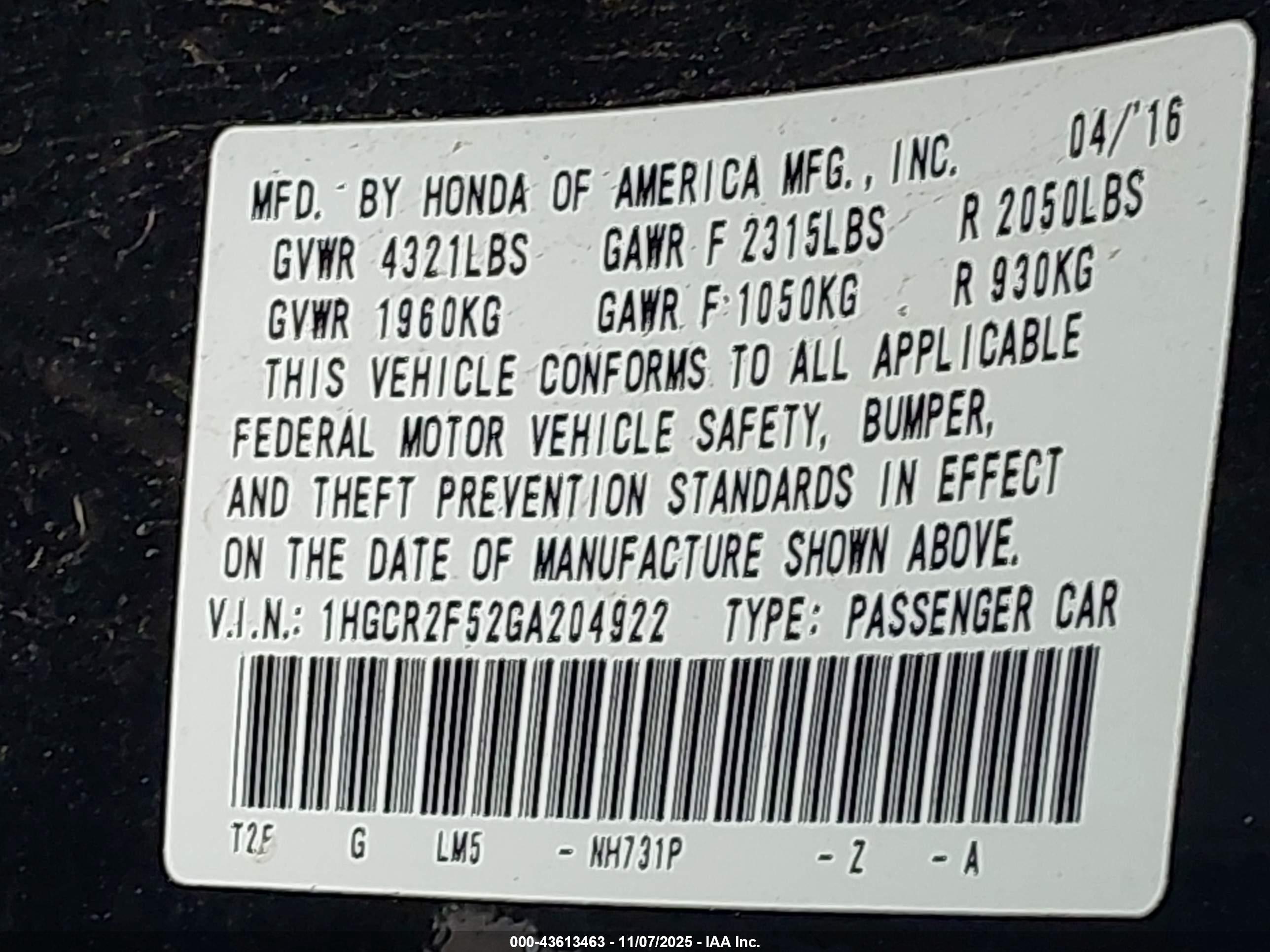 HONDA ACCORD image 9