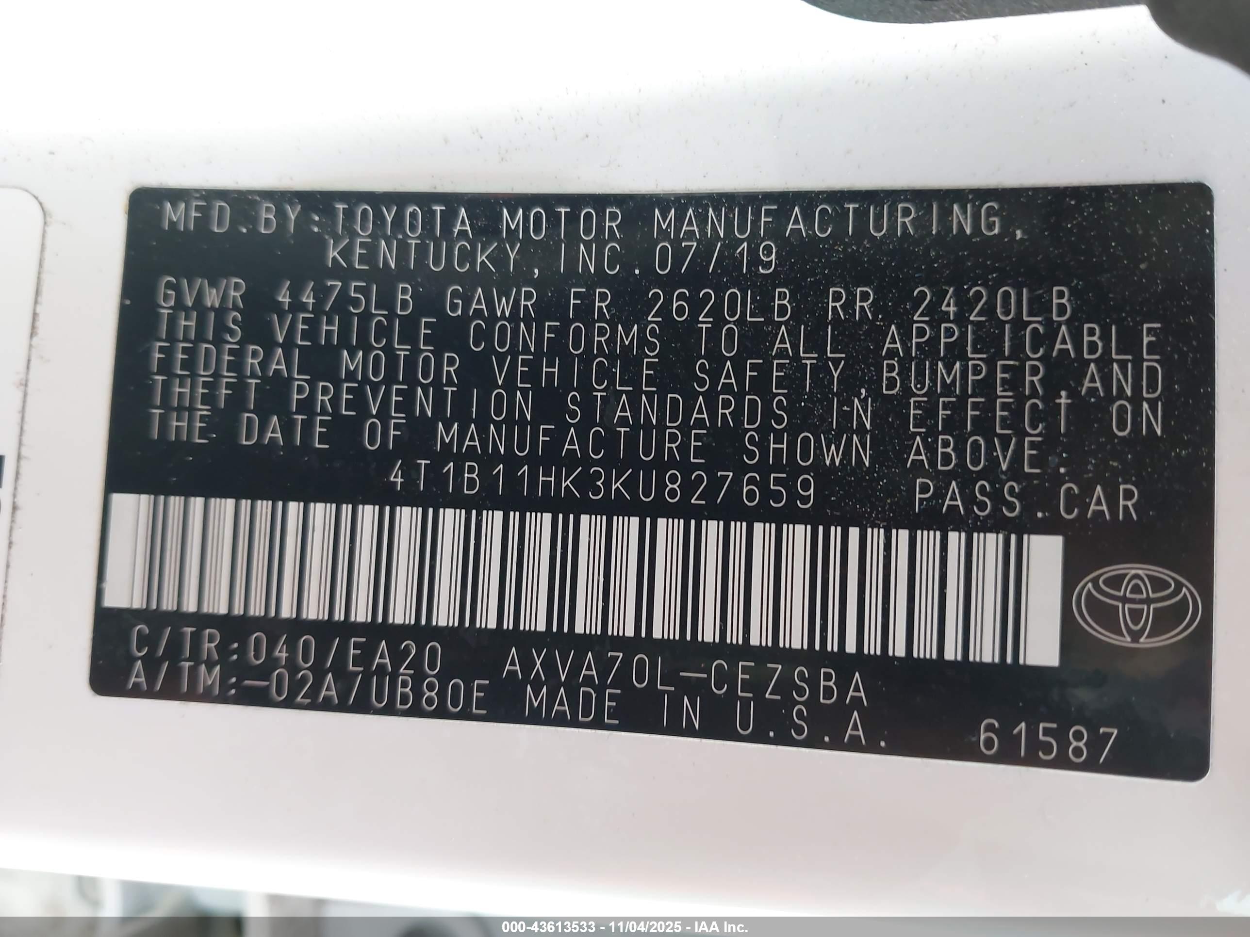 TOYOTA CAMRY image 9
