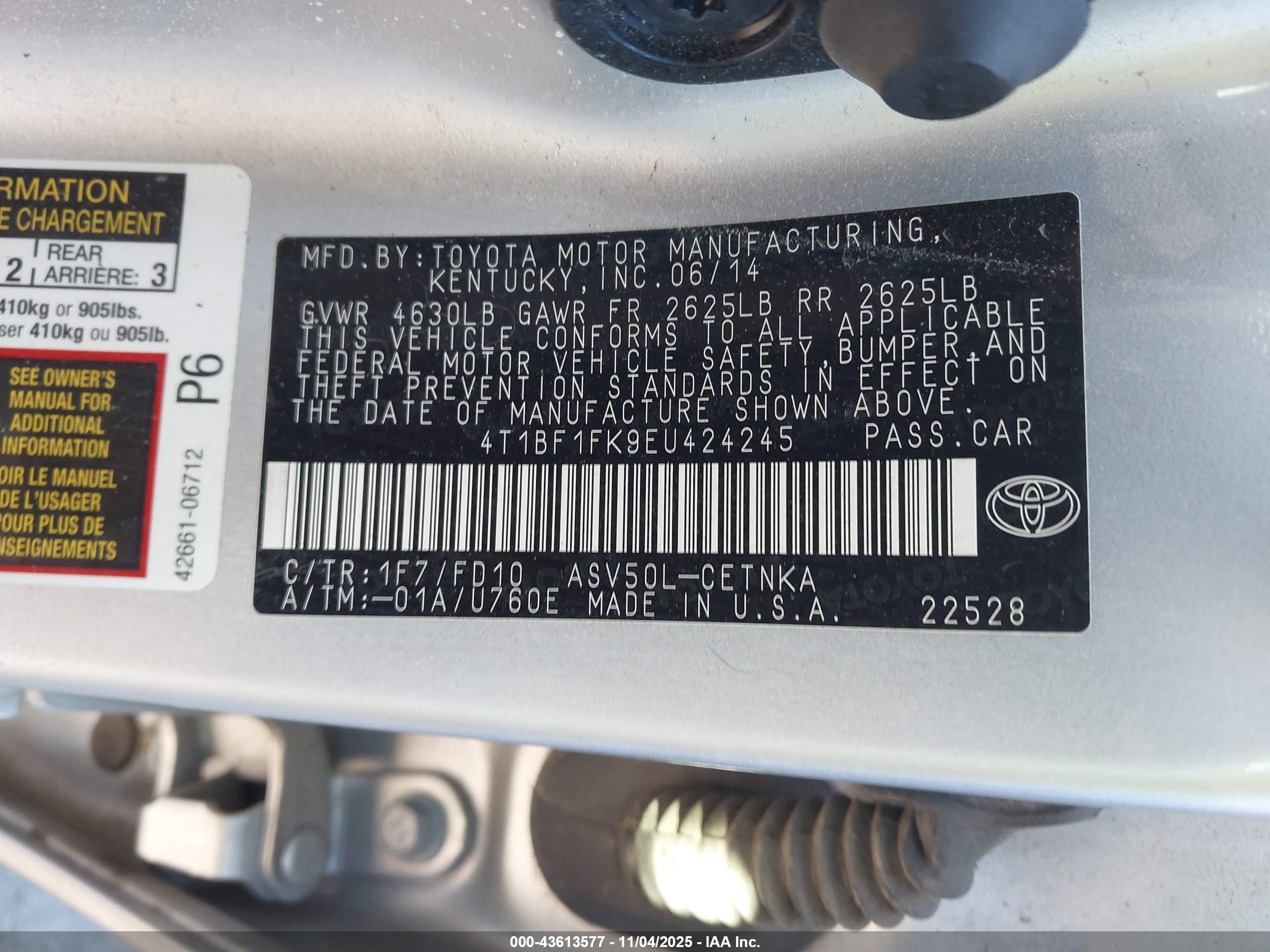 TOYOTA CAMRY image 9