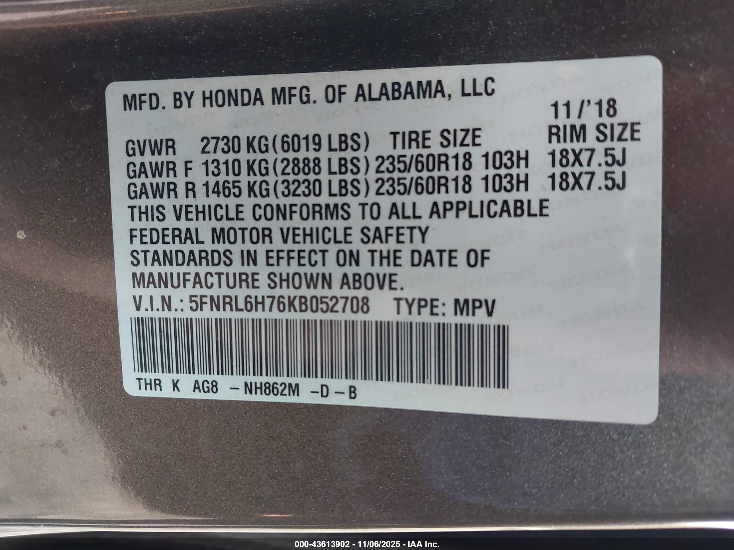 HONDA ODYSSEY image 9