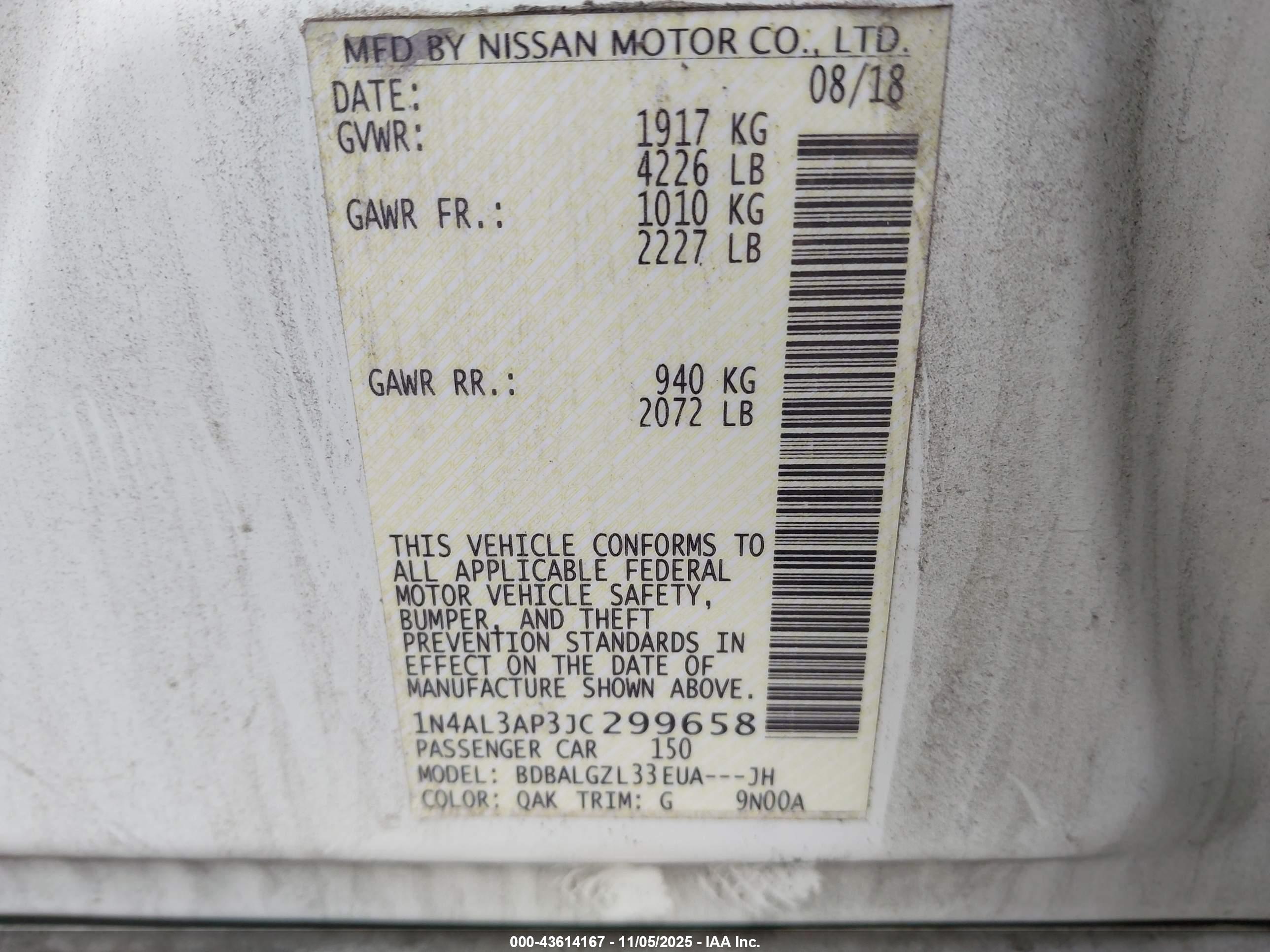 NISSAN ALTIMA image 9