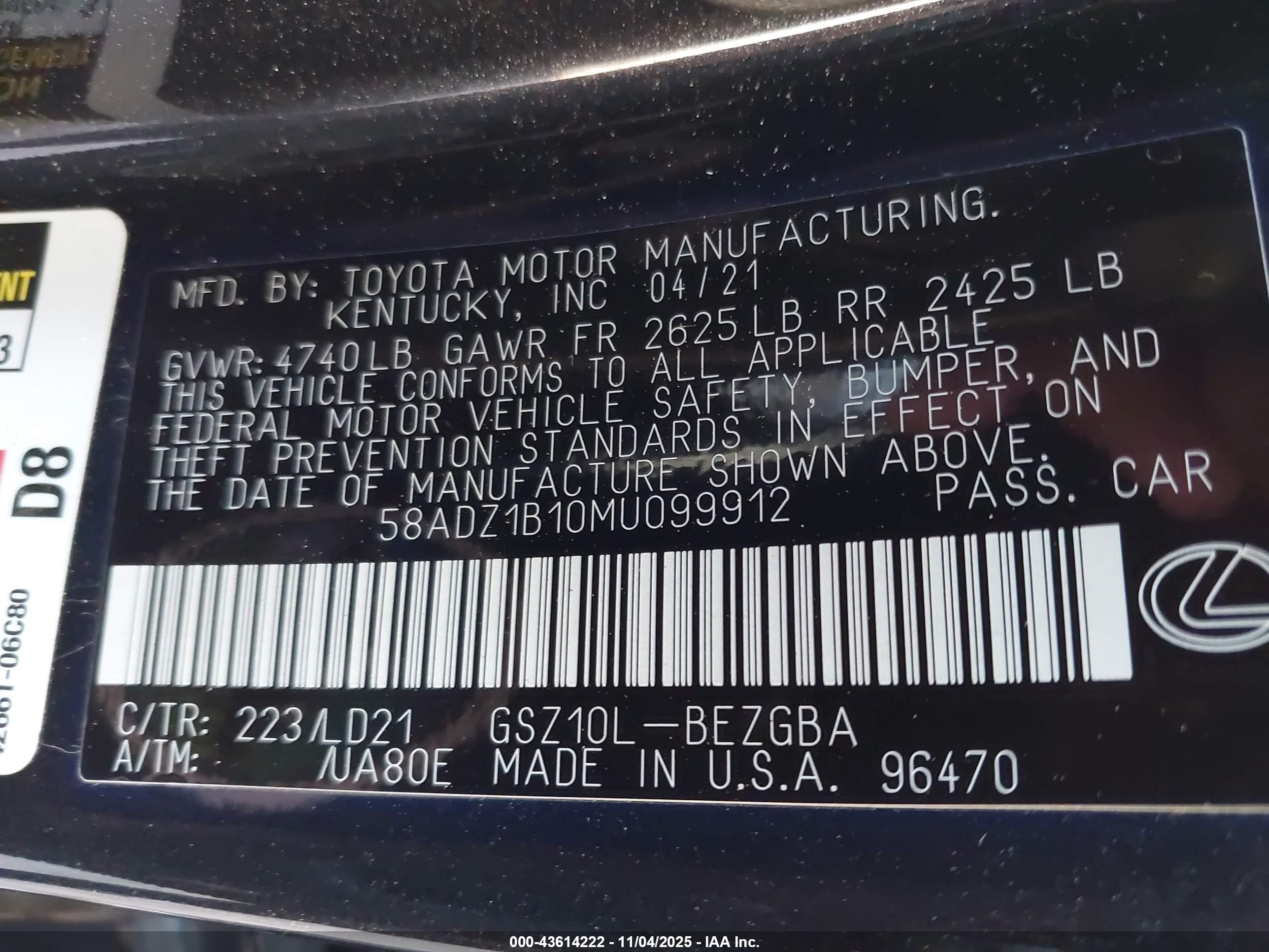 LEXUS ES image 9