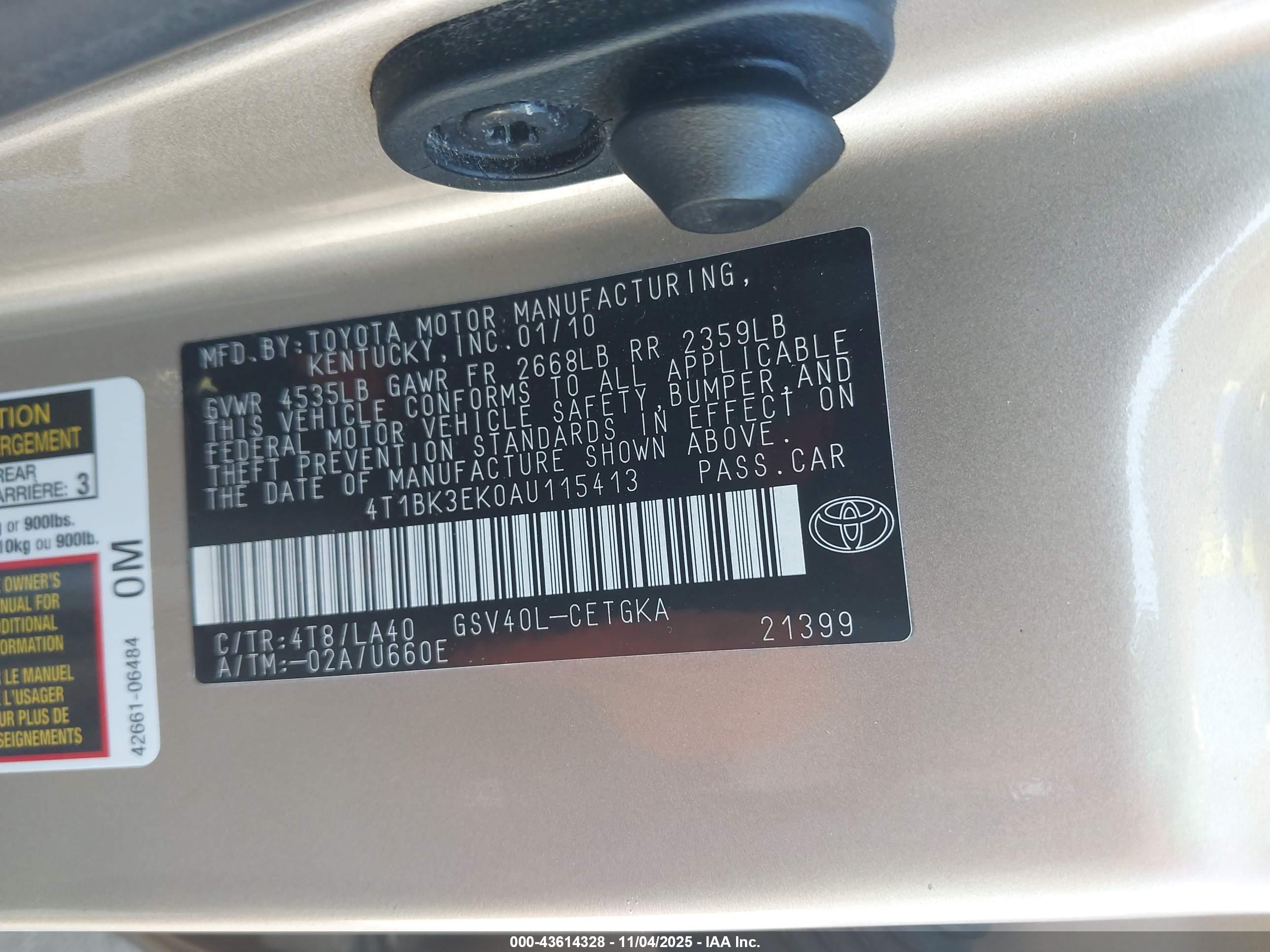 TOYOTA CAMRY image 9