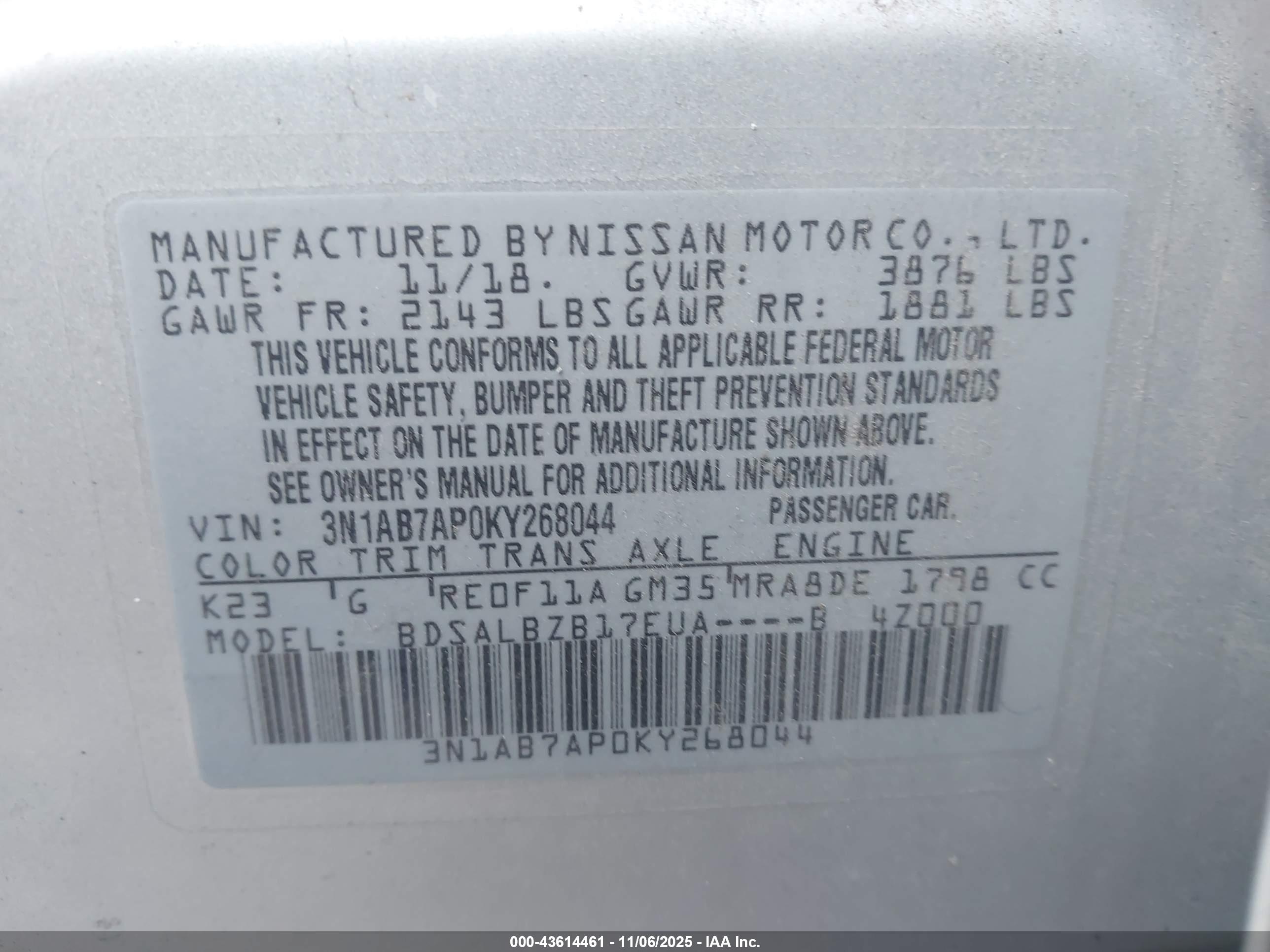 NISSAN SENTRA image 9