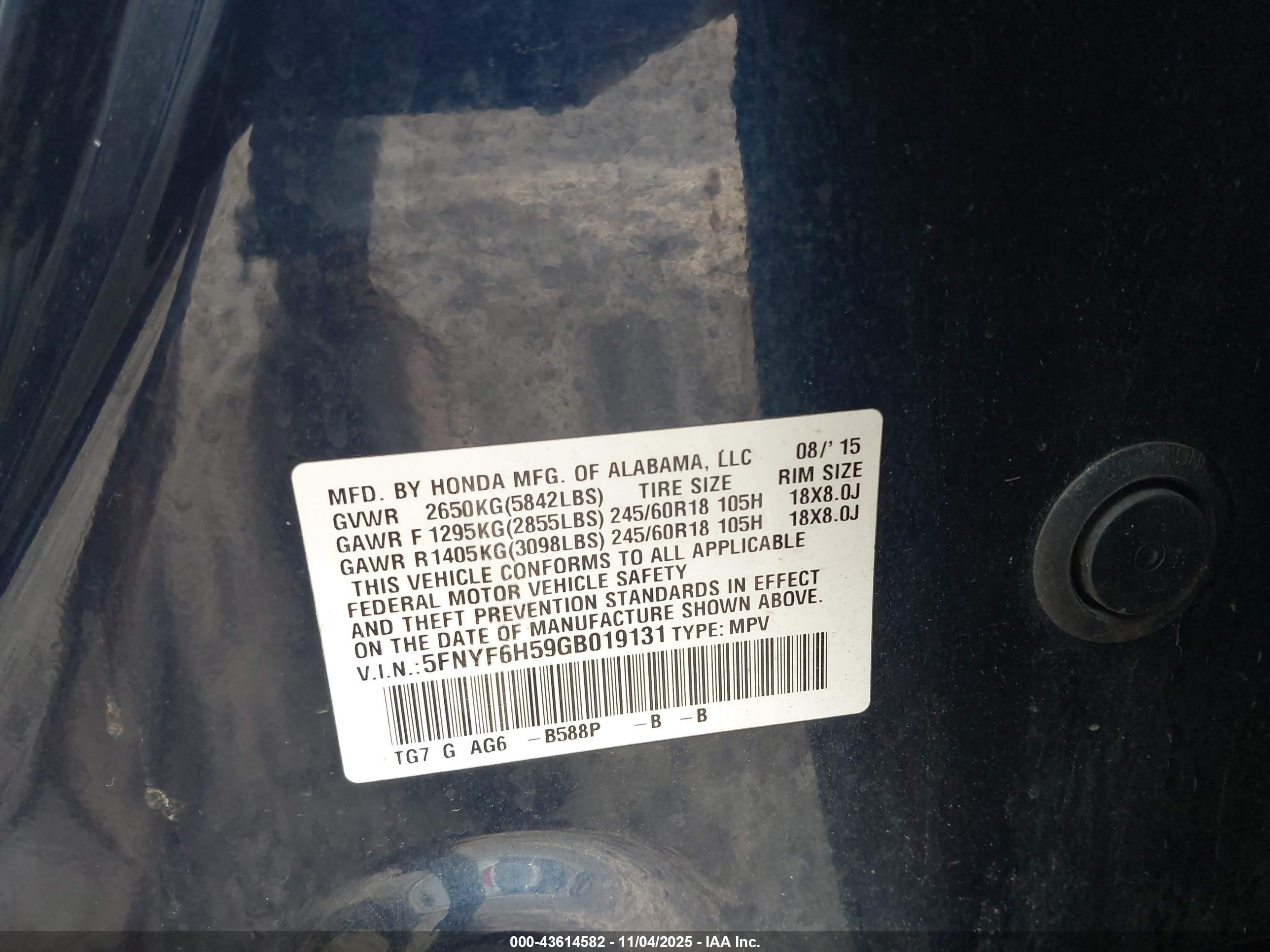 HONDA PILOT image 9