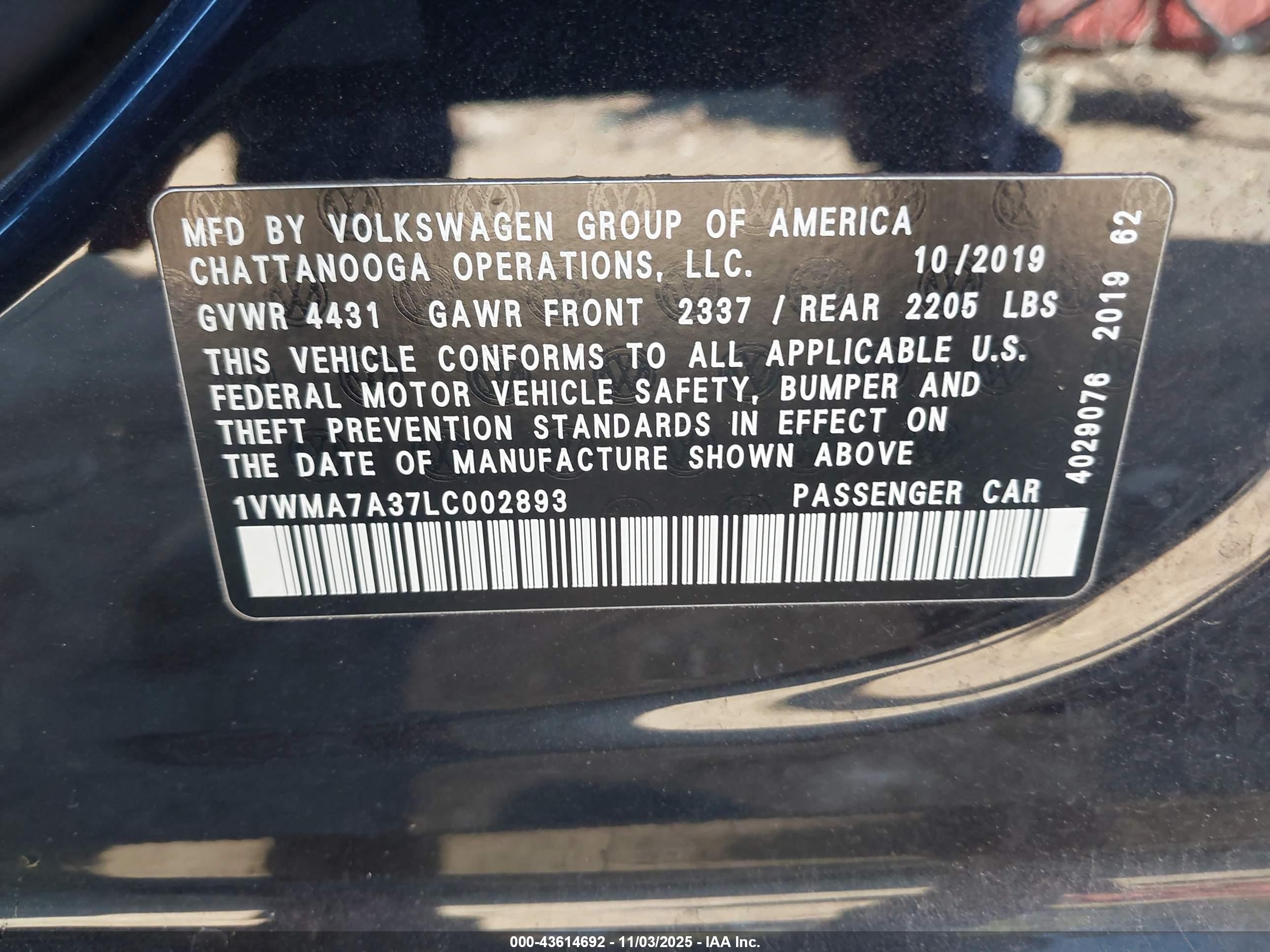 VOLKSWAGEN PASSAT image 9