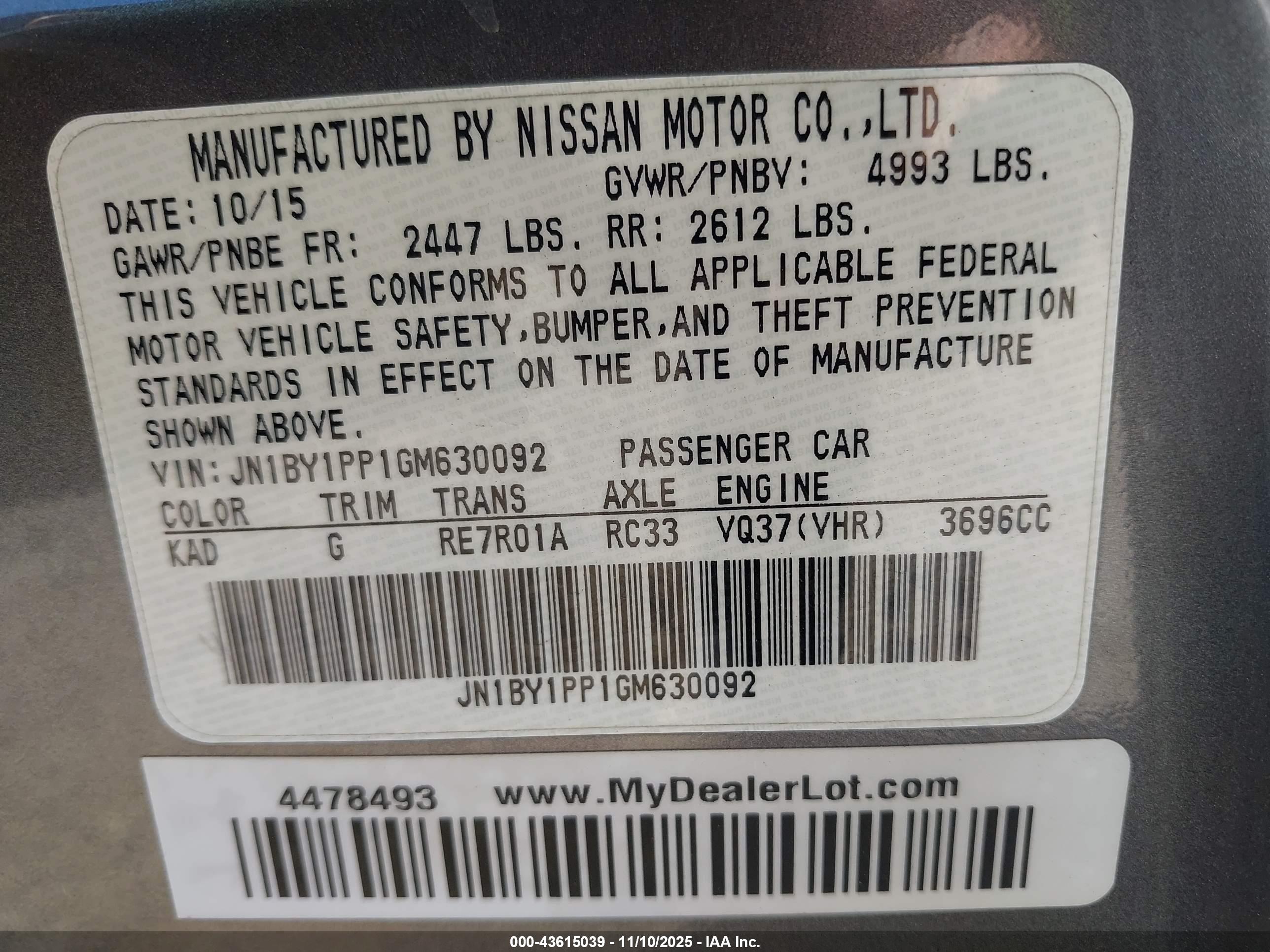 INFINITI Q70L image 9