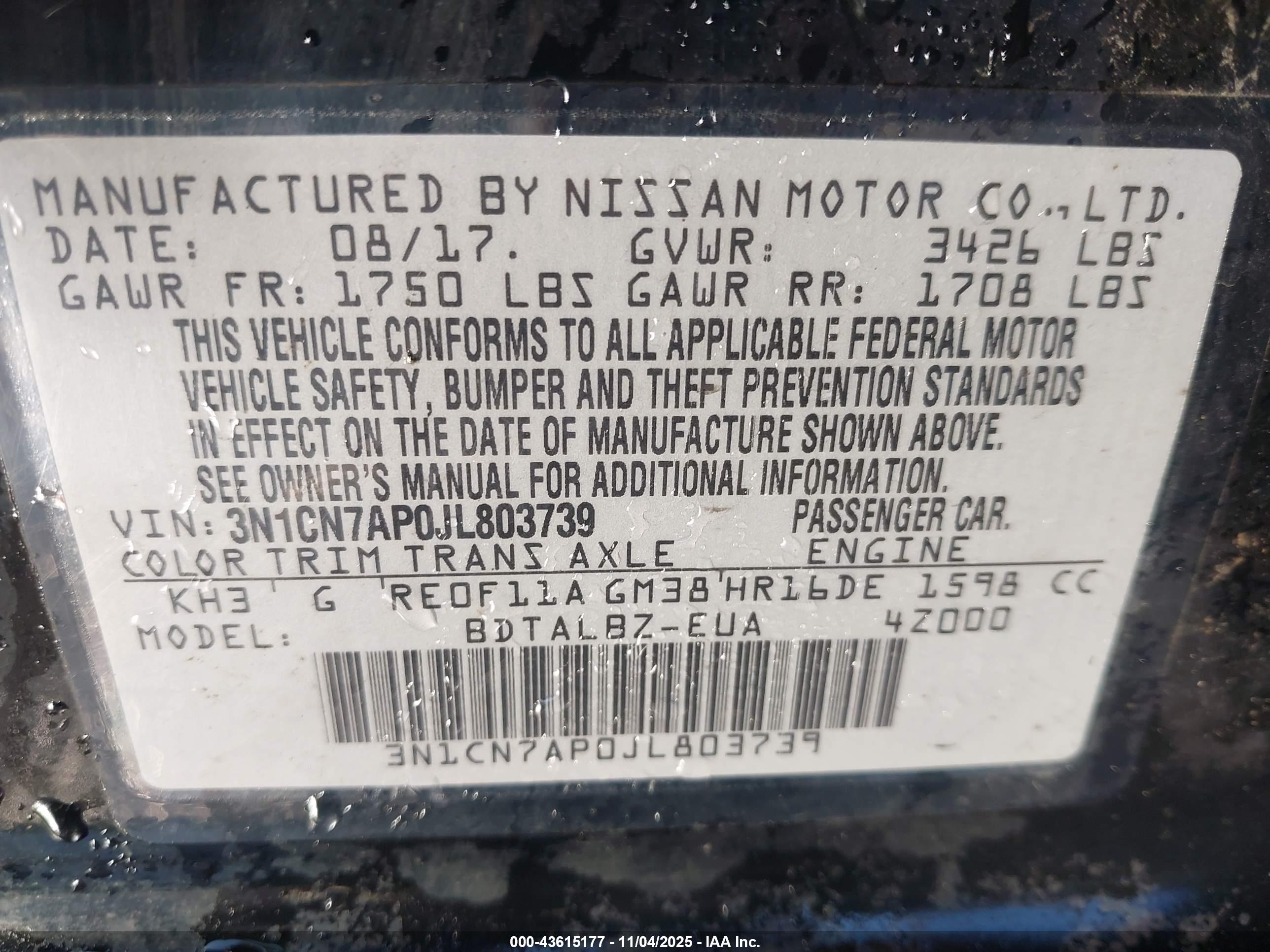 NISSAN VERSA image 9