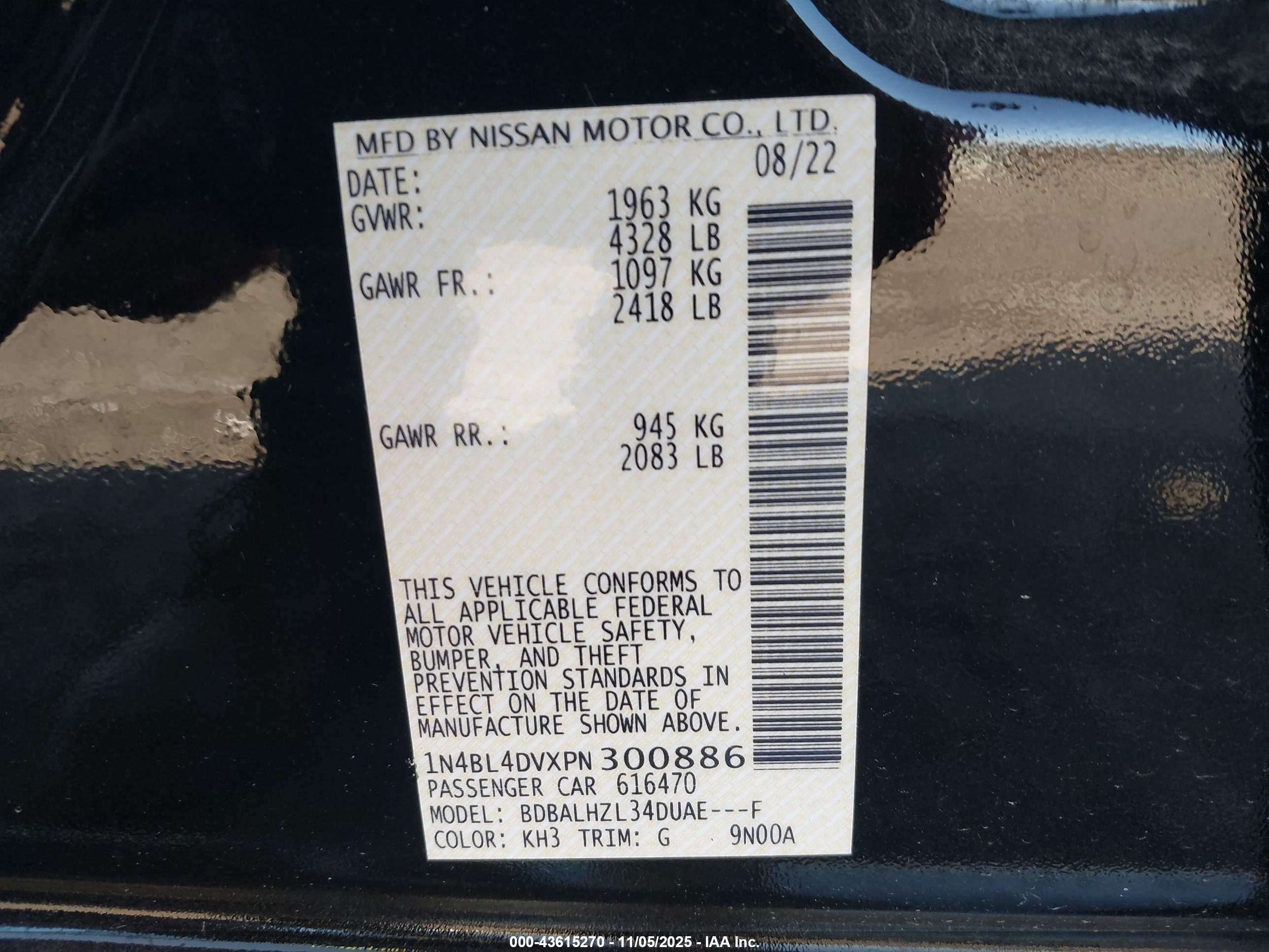 NISSAN ALTIMA image 9