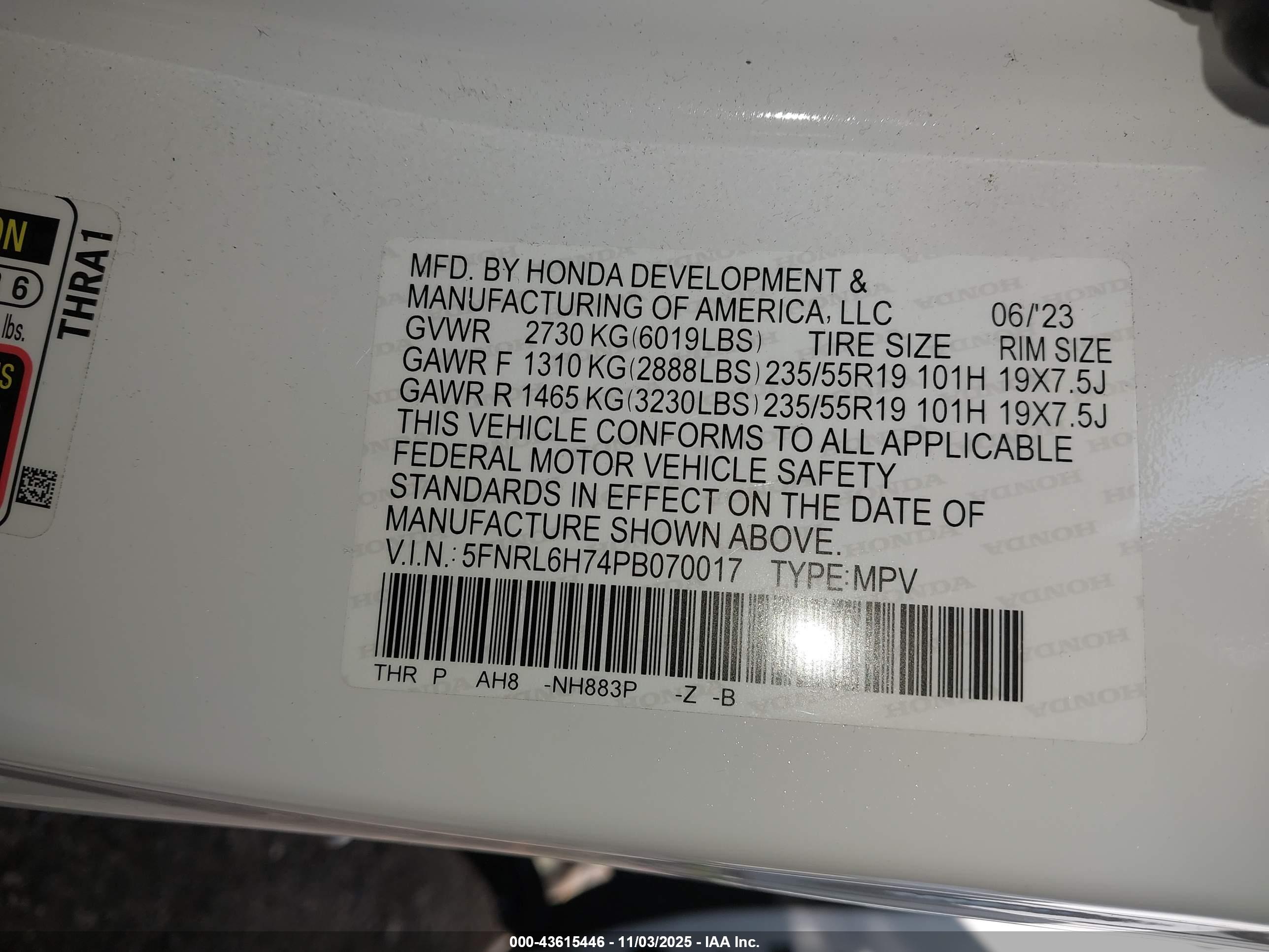 HONDA ODYSSEY image 9