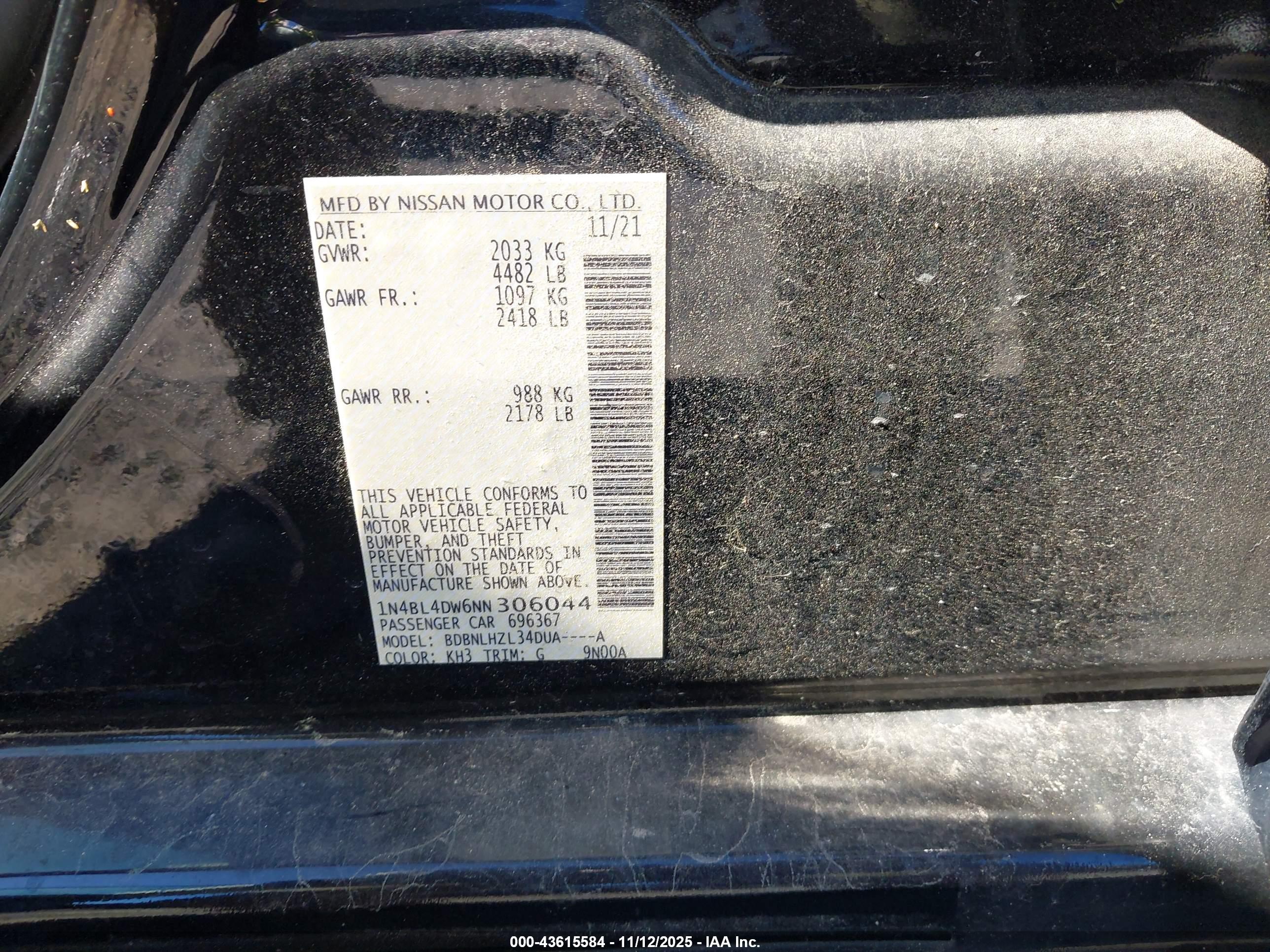 NISSAN ALTIMA image 9