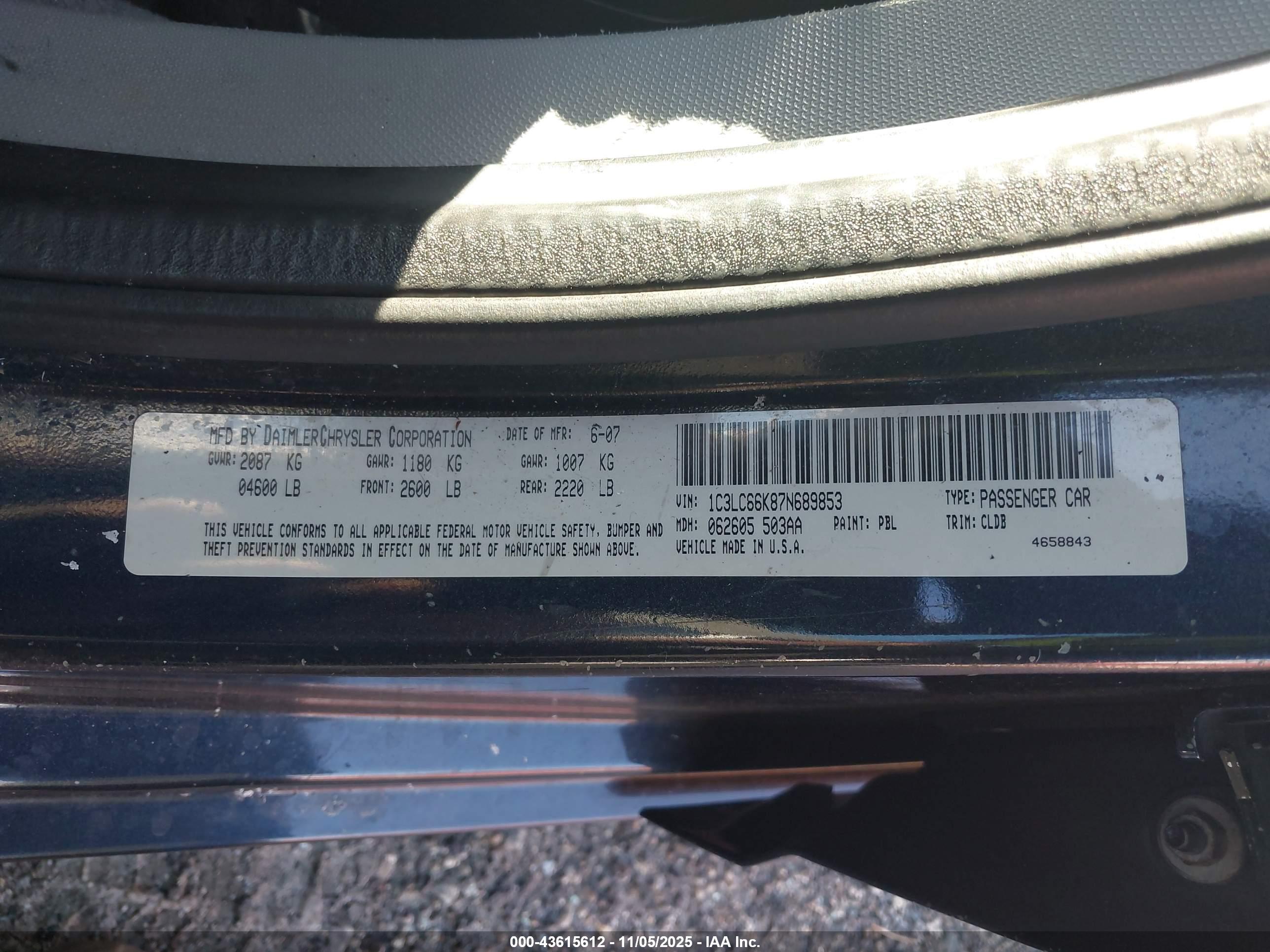 CHRYSLER SEBRING image 9