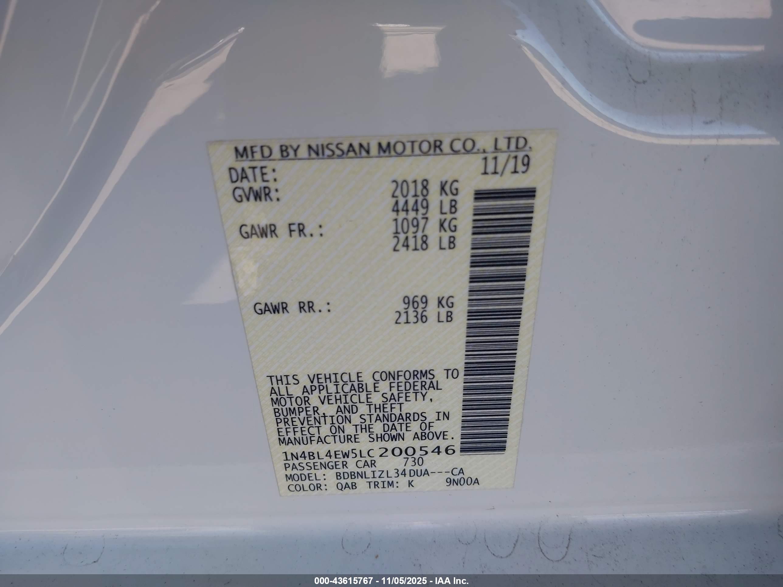 NISSAN ALTIMA image 9
